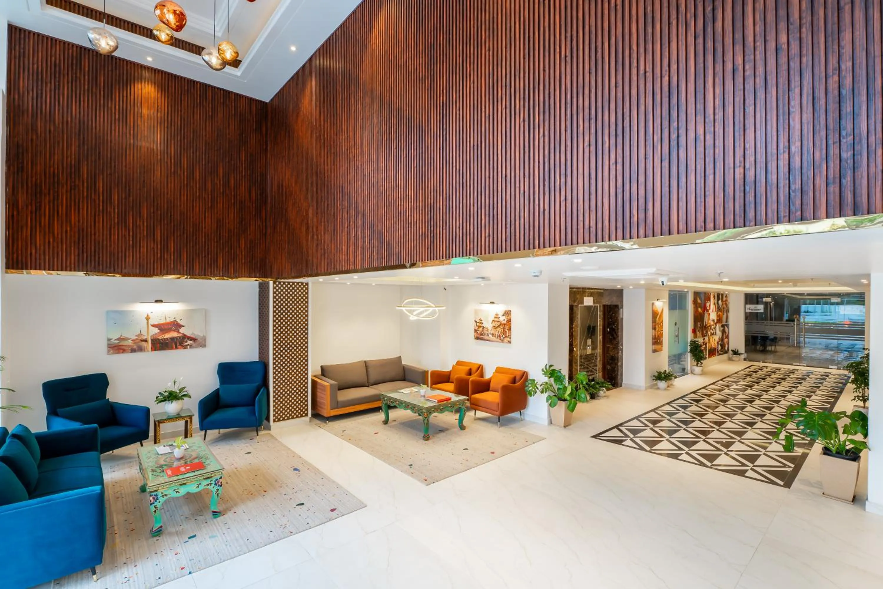 Lobby or reception in Hotel Anuttara