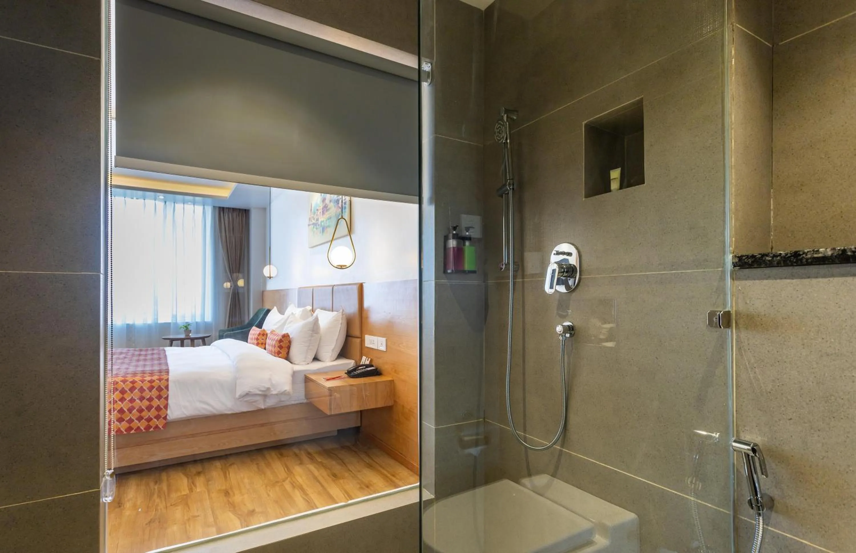 Bed in Hotel Anuttara