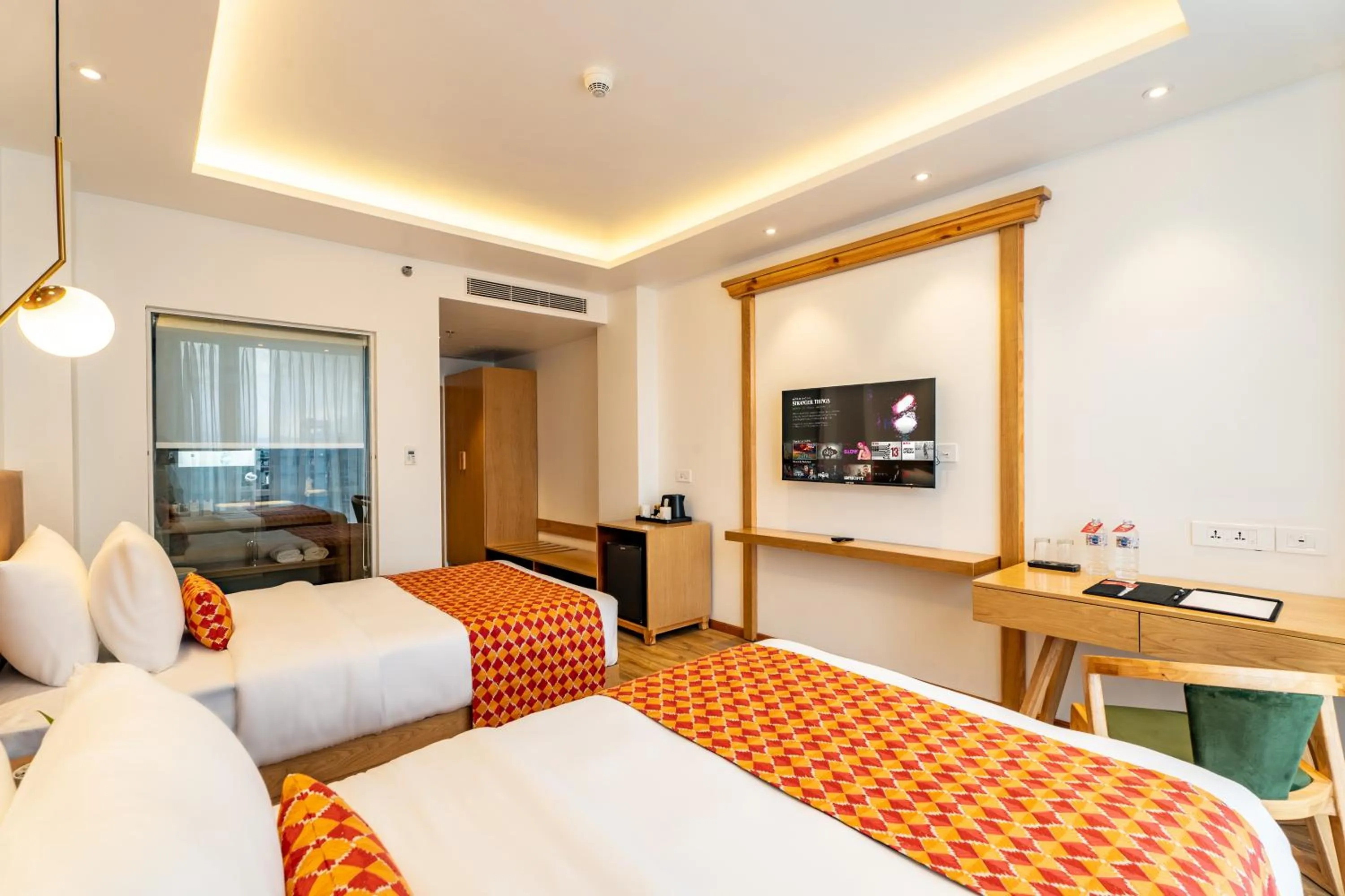 Bed in Hotel Anuttara