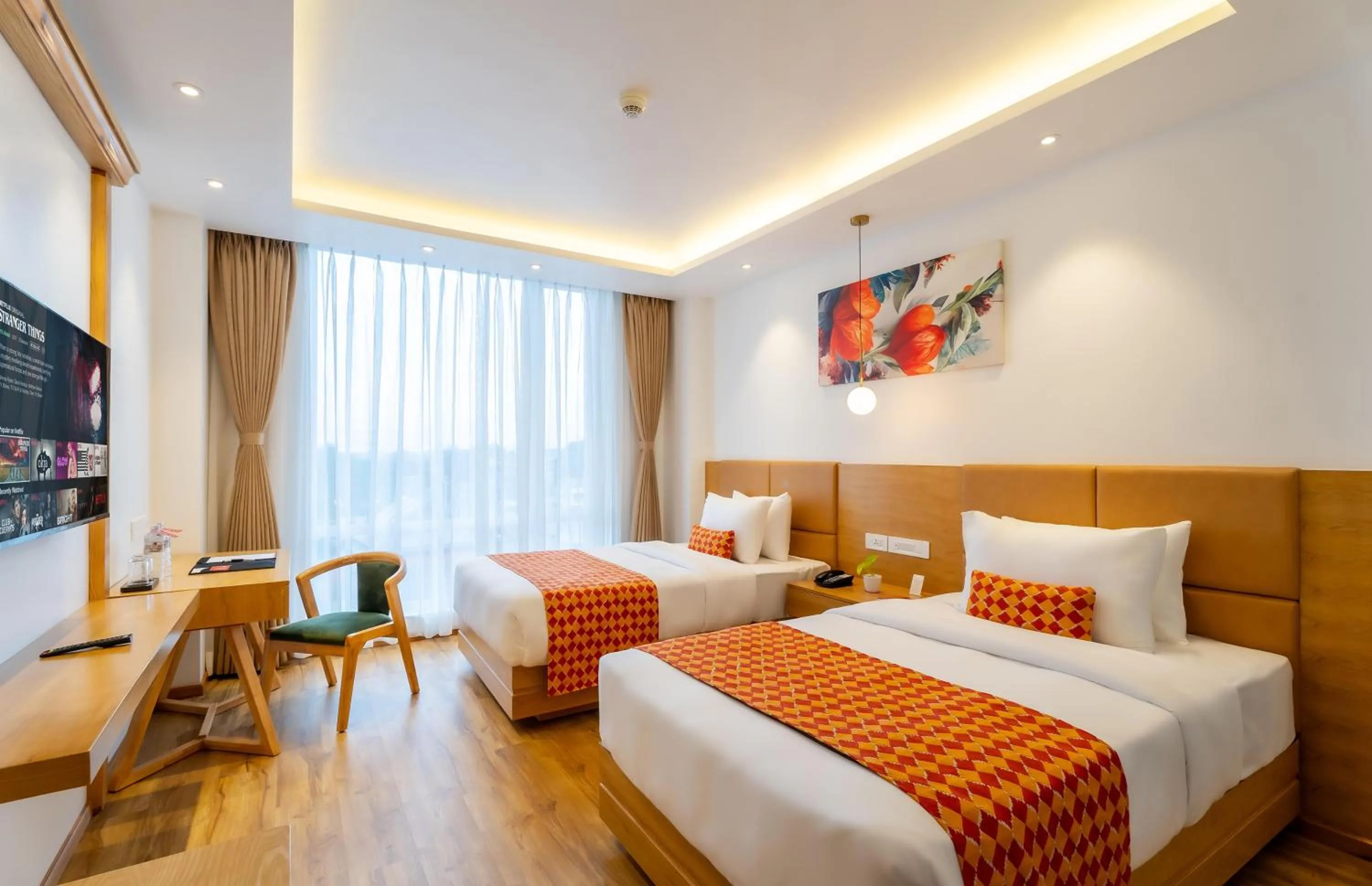 Bed in Hotel Anuttara