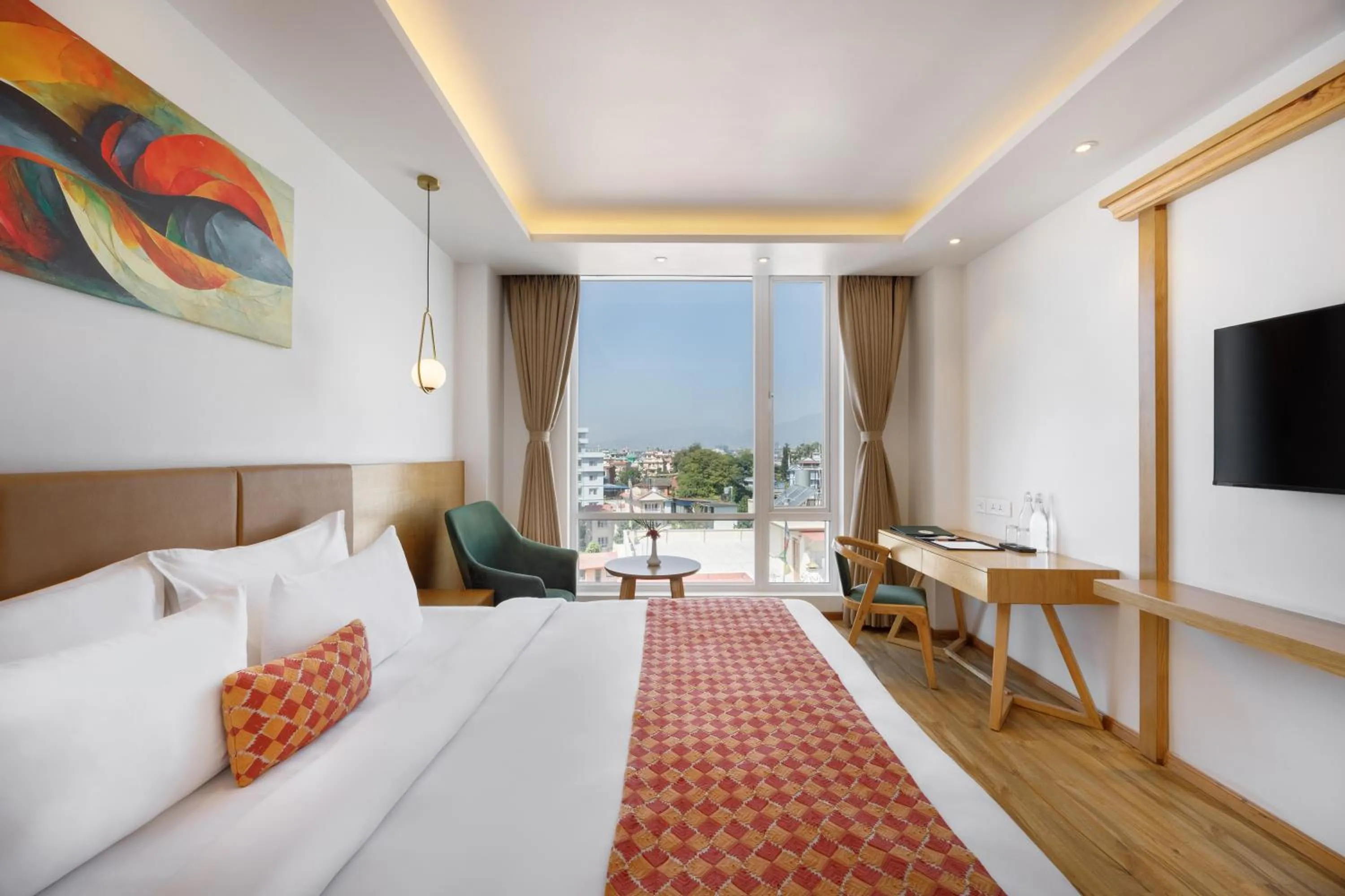 Bed in Hotel Anuttara