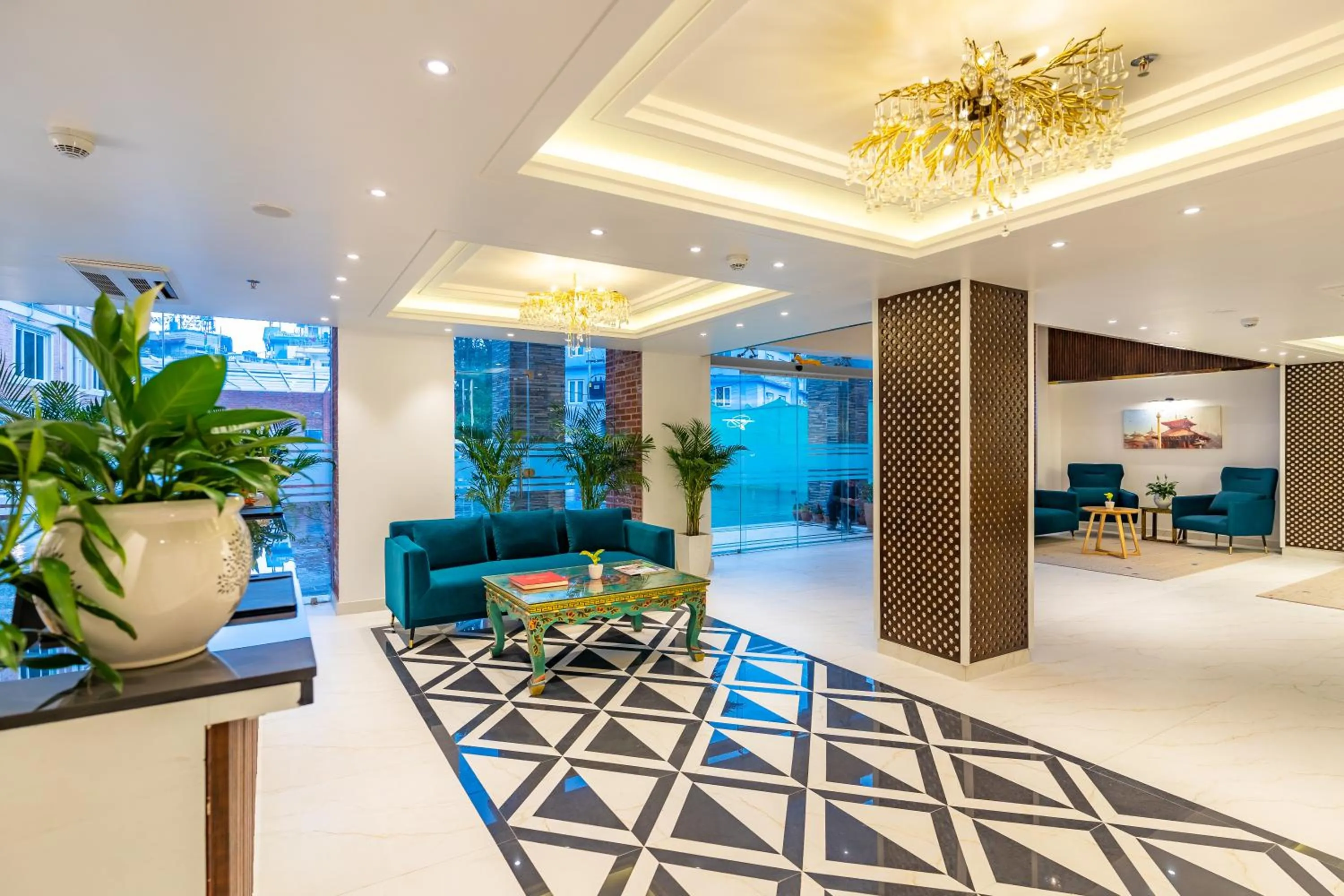 Lobby or reception in Hotel Anuttara