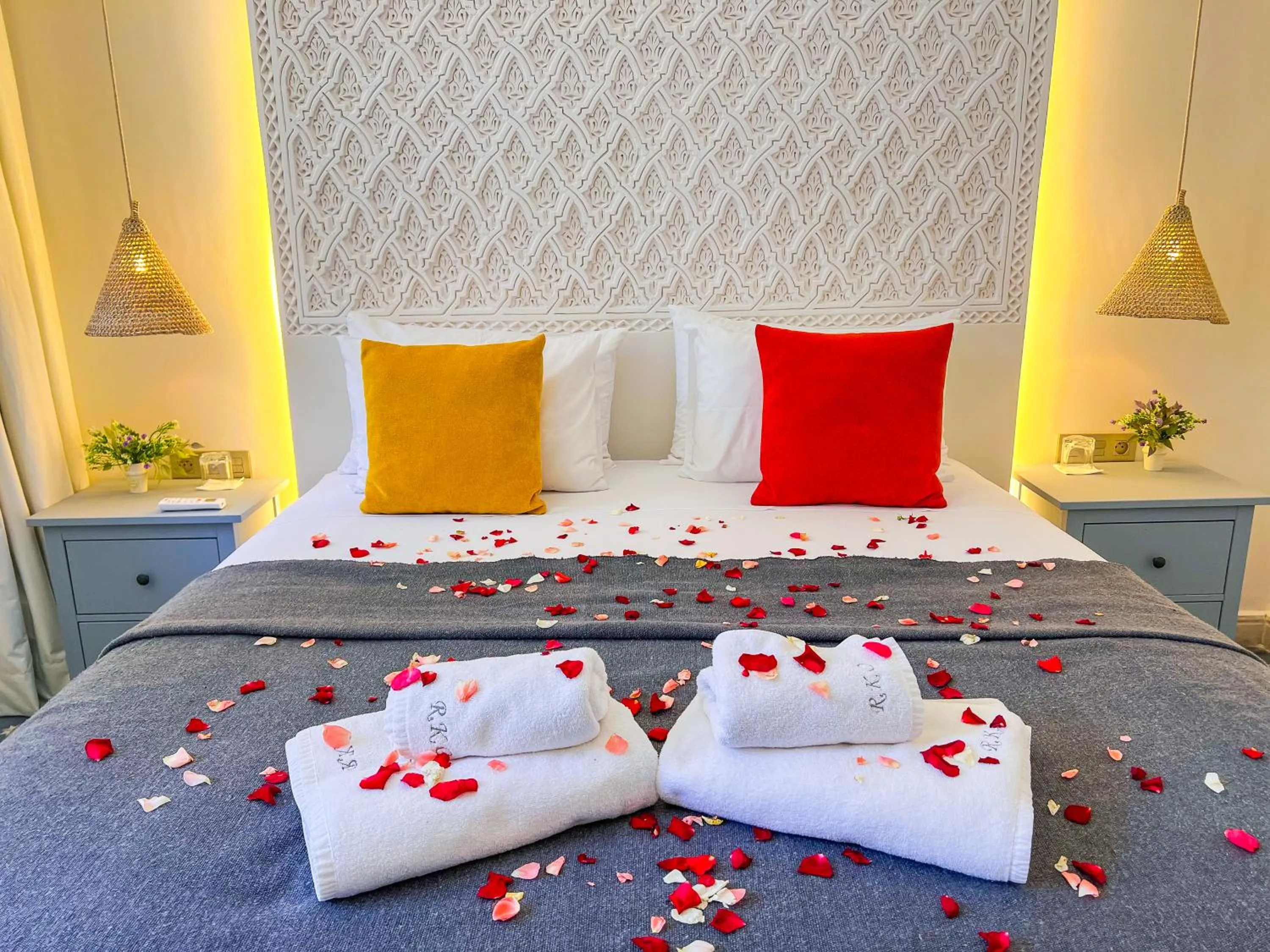 Bed in Riad Kech One & Spa