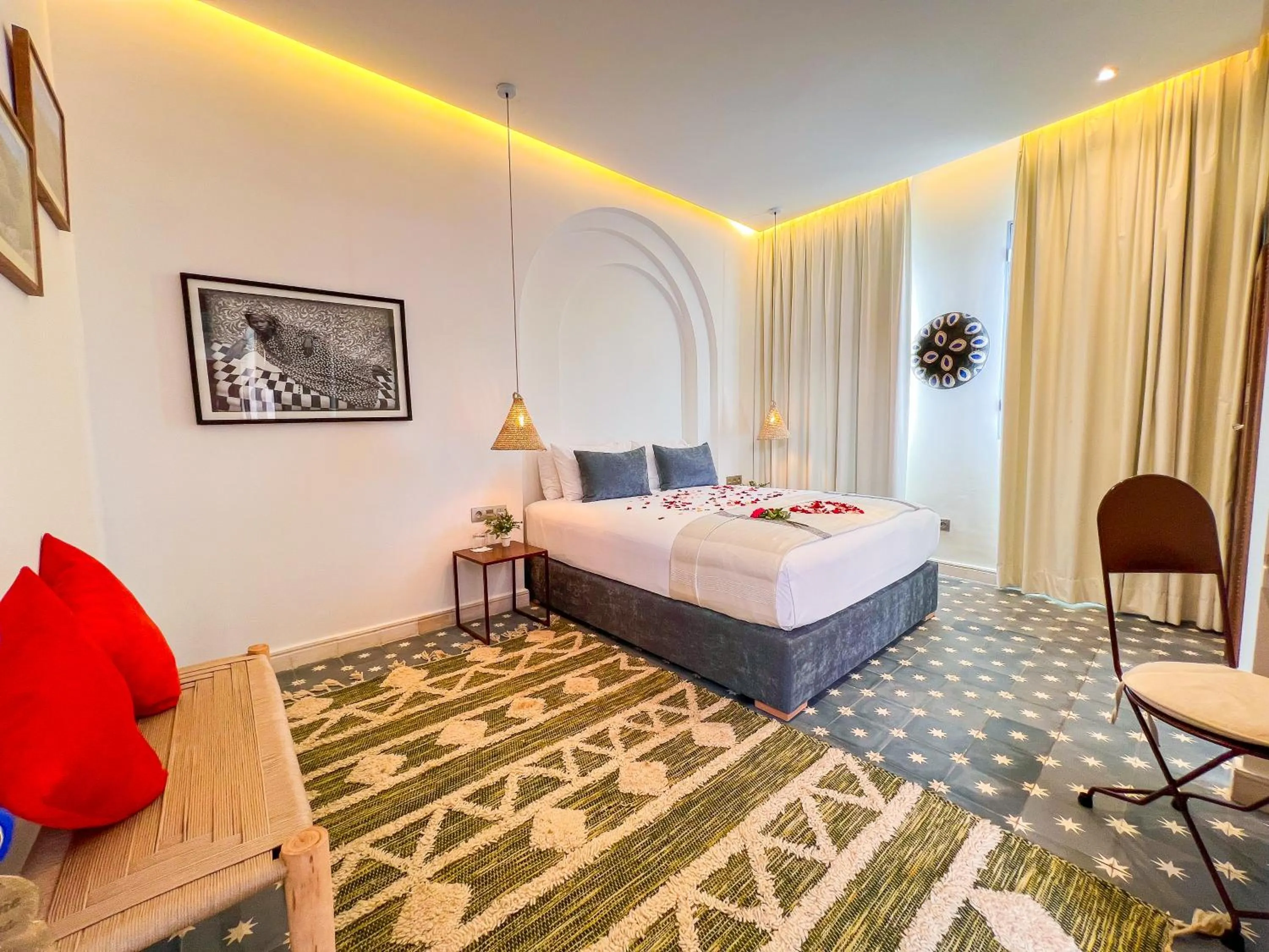 Bed in Riad Kech One & Spa