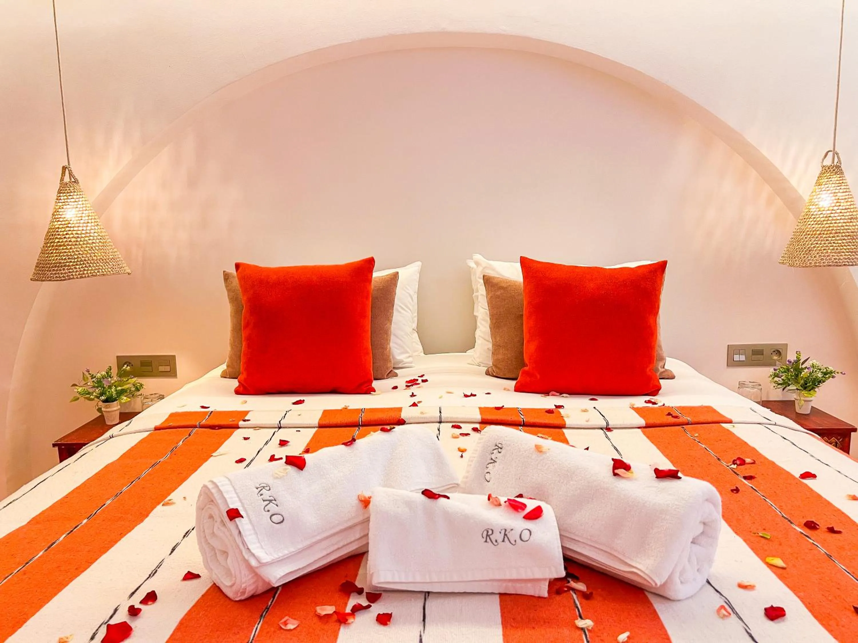 Bed in Riad Kech One & Spa