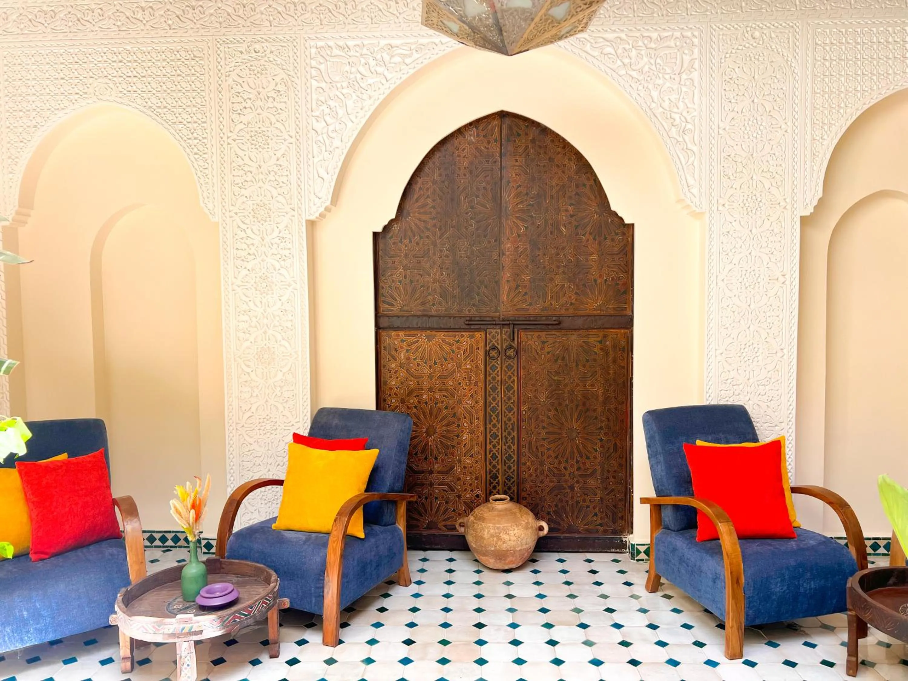 Seating area in Riad Kech One & Spa
