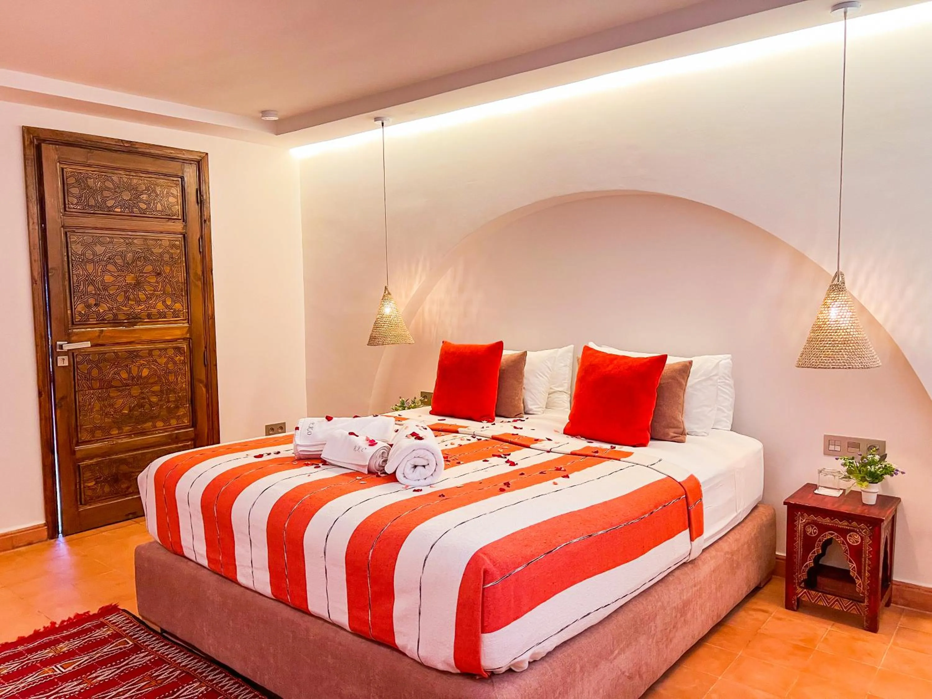 Bed in Riad Kech One & Spa