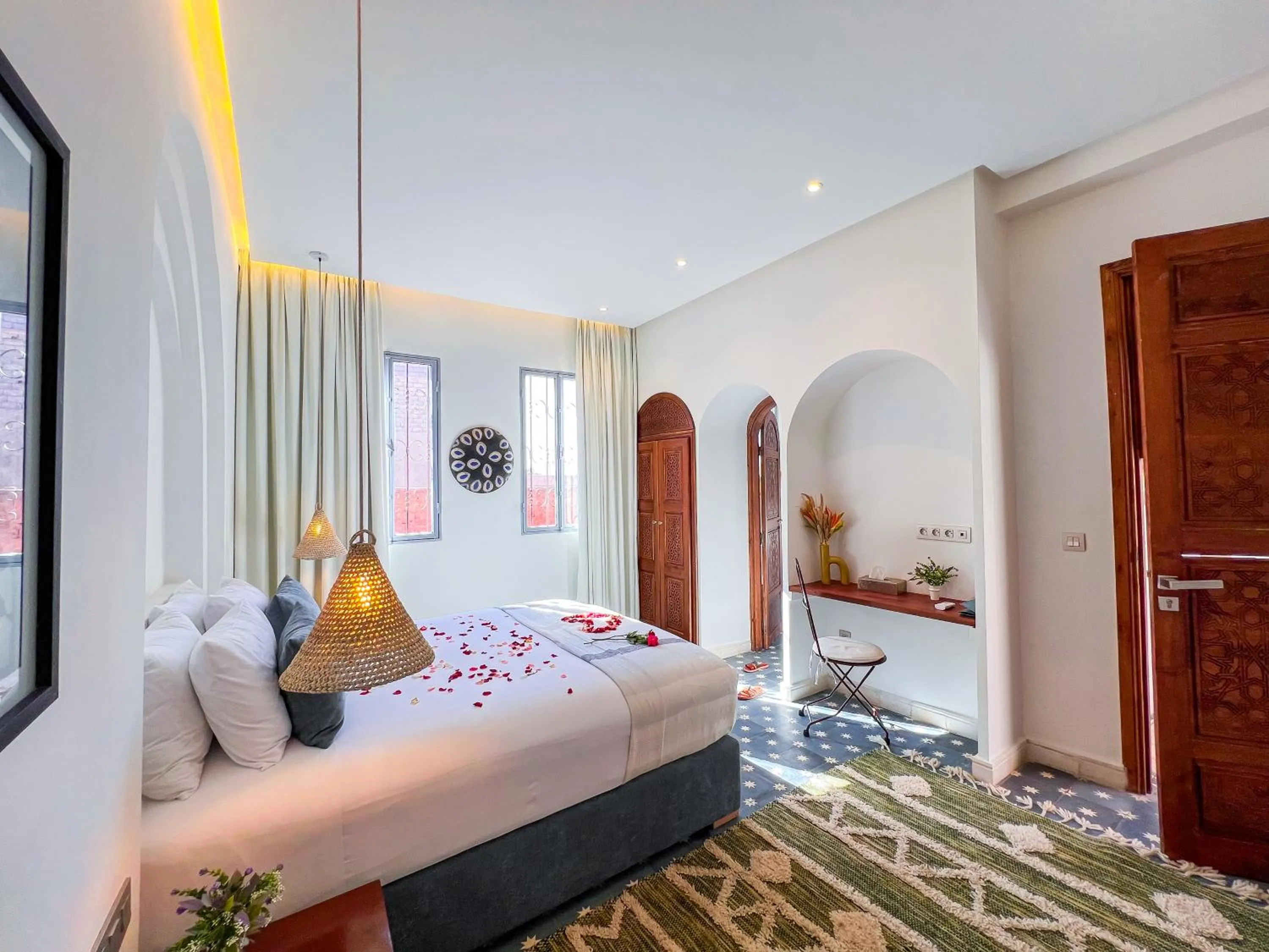 Bed in Riad Kech One & Spa