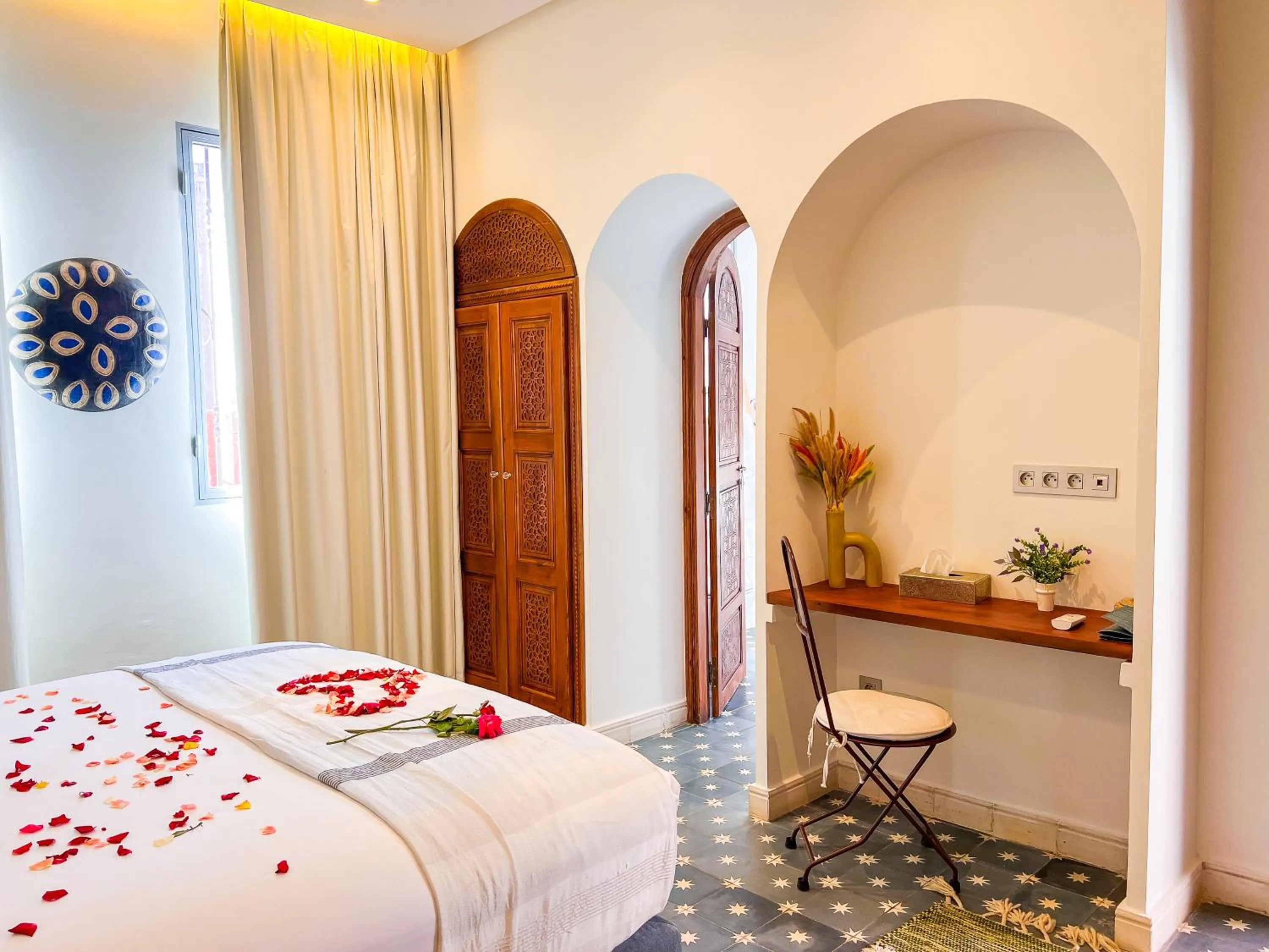 Bed in Riad Kech One & Spa