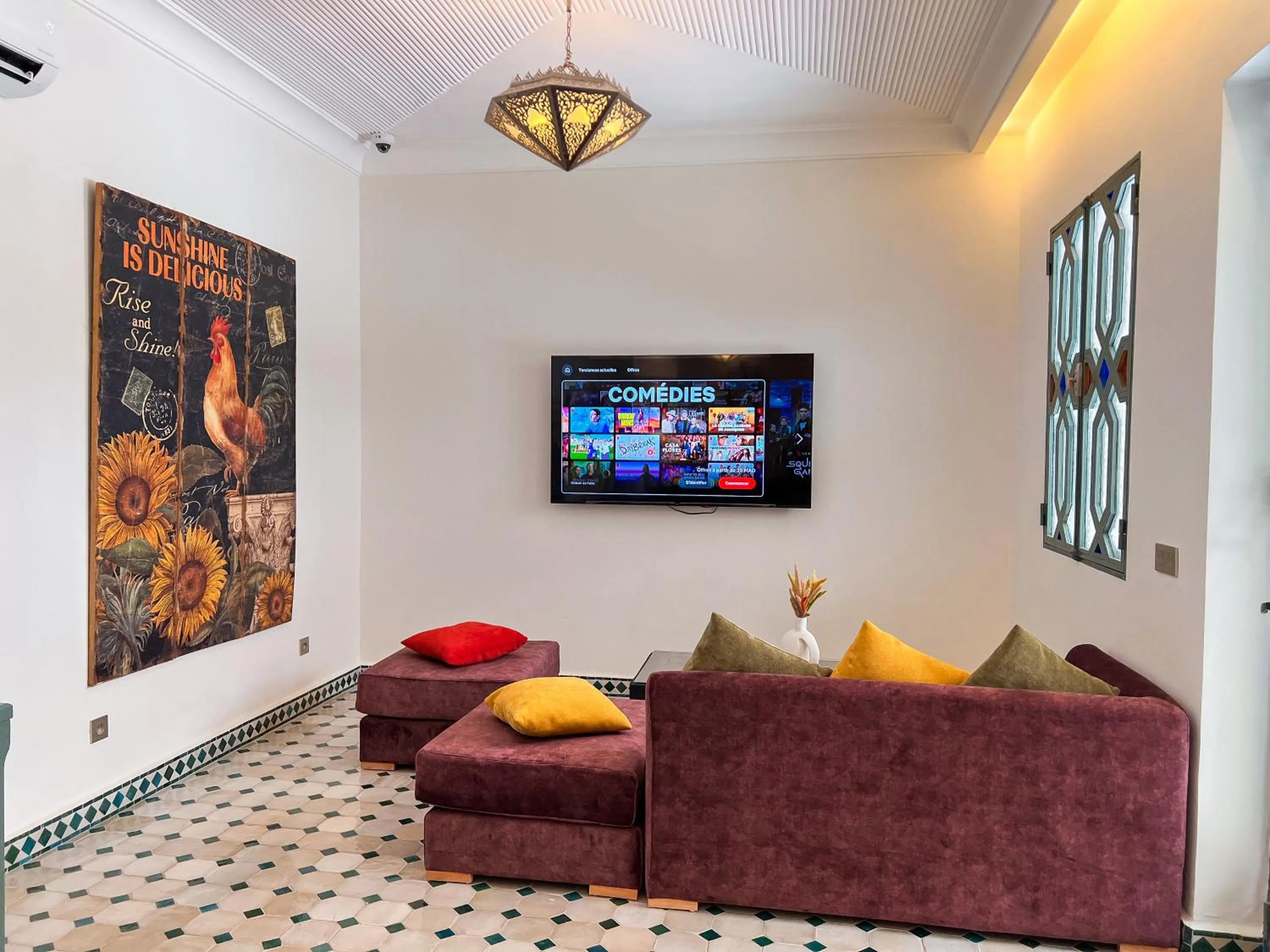 Communal lounge/ TV room in Riad Kech One & Spa