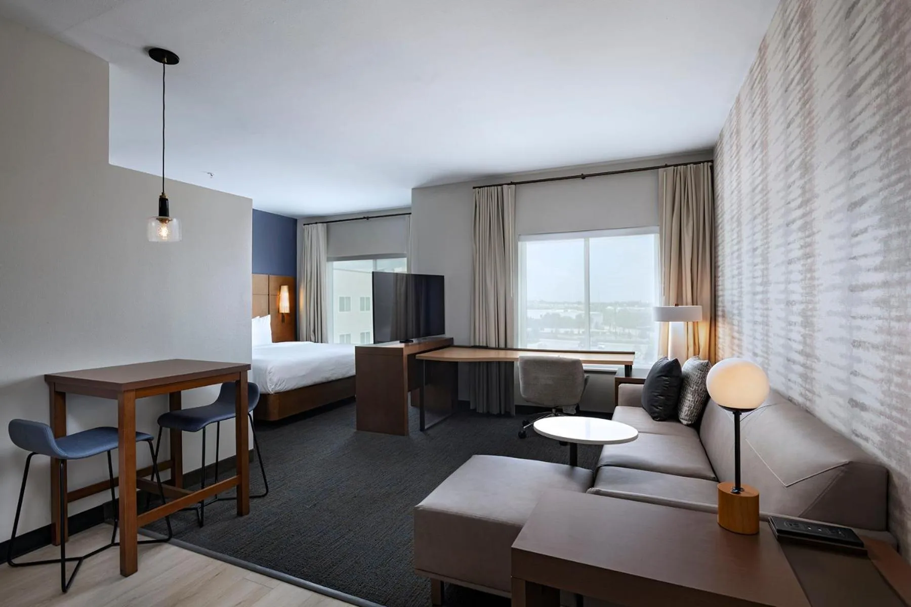 Seating area, Bed in Residence Inn by Marriott Georgetown