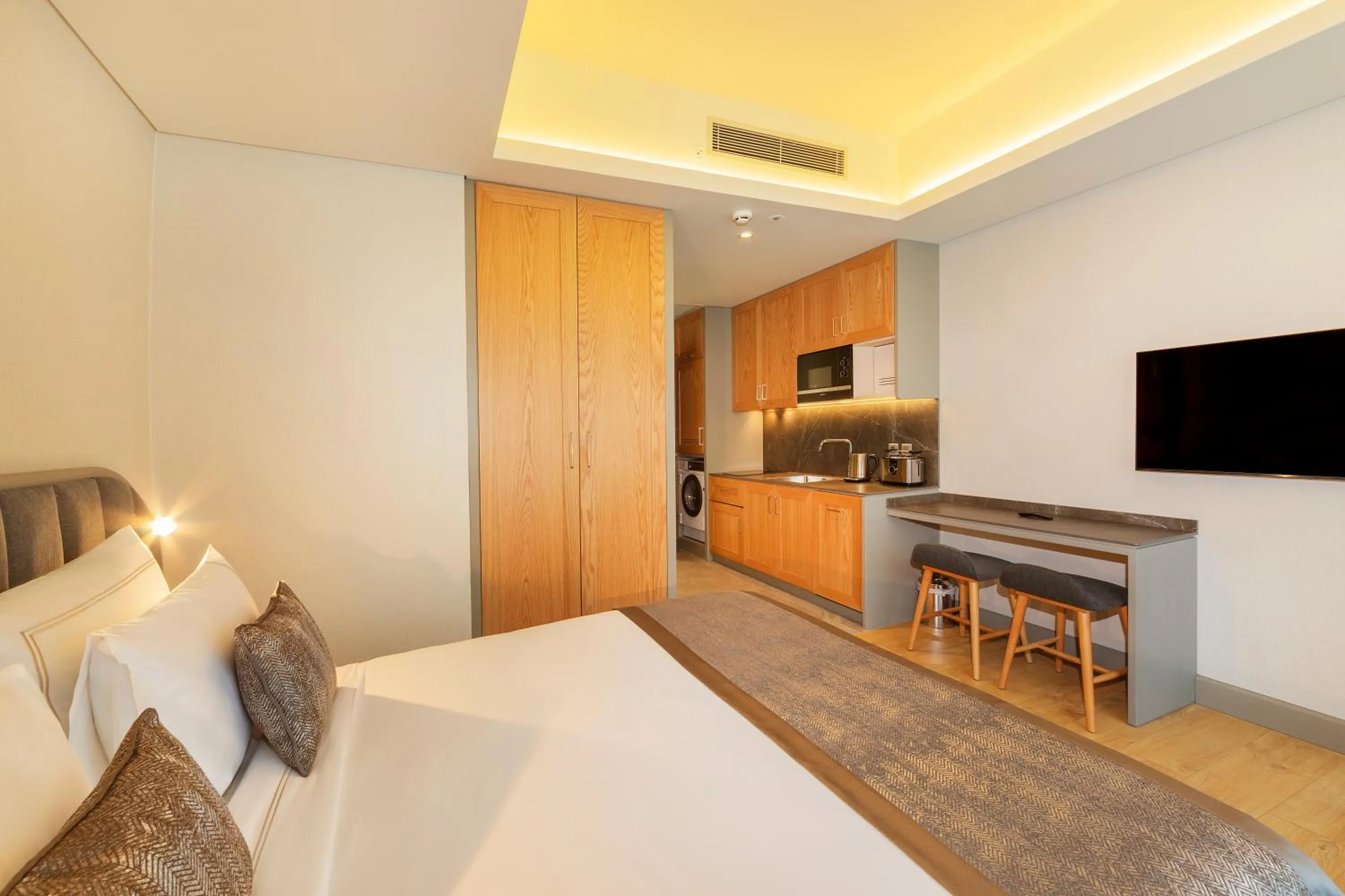 Bed in Meroddi Beyoğlu Residence