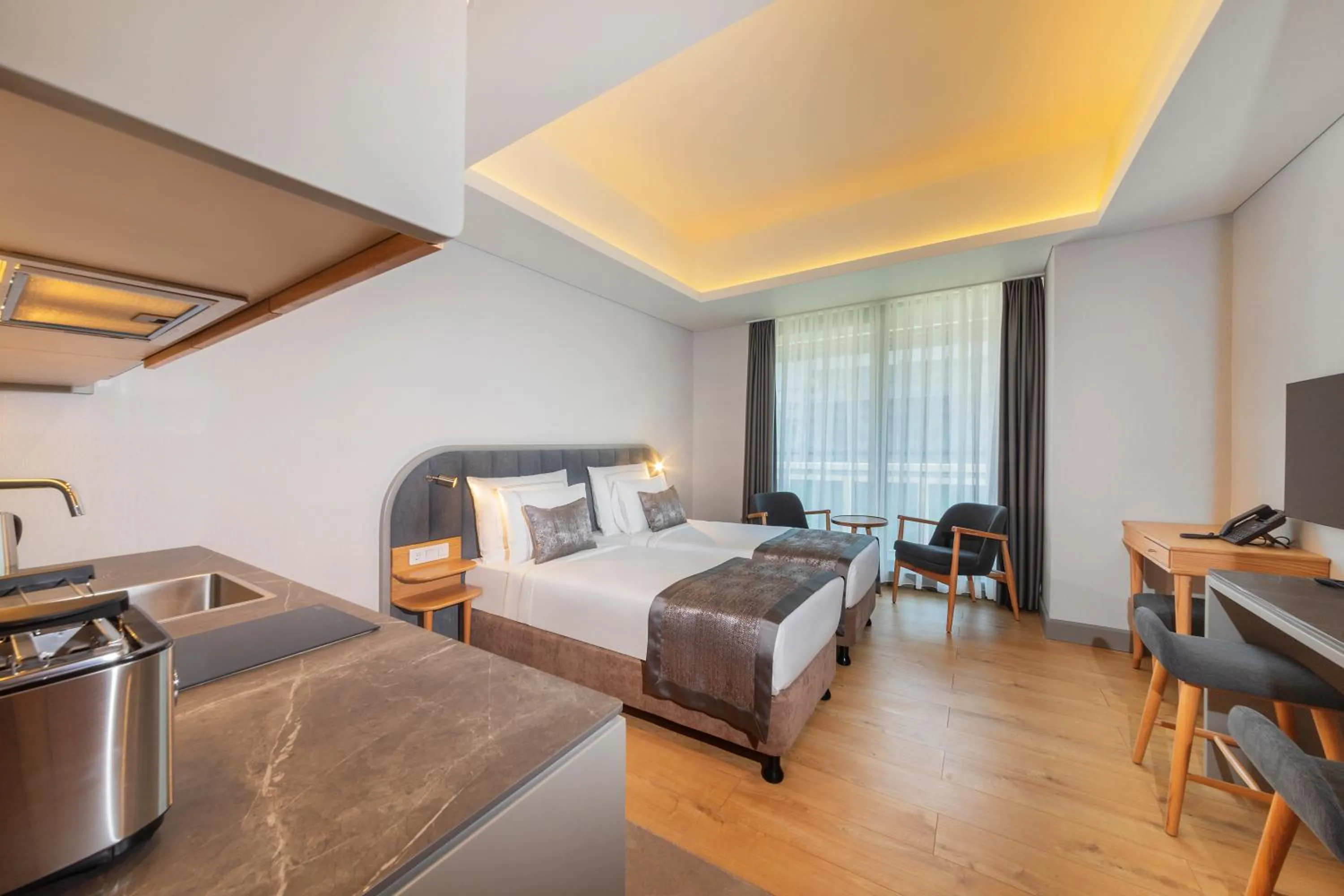 Bed in Meroddi Beyoğlu Residence