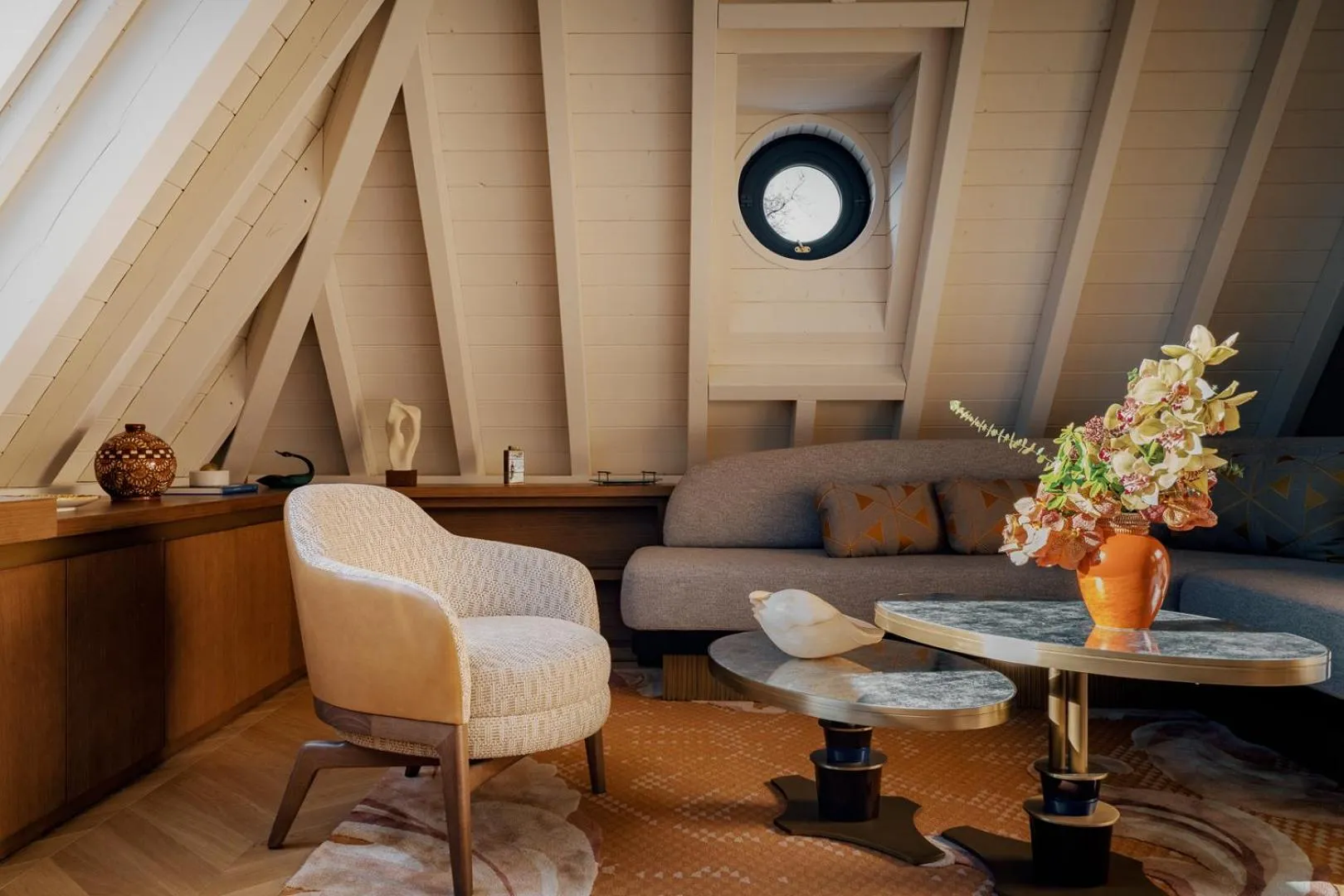 Living room in Villa Pétrusse - Relais & Châteaux