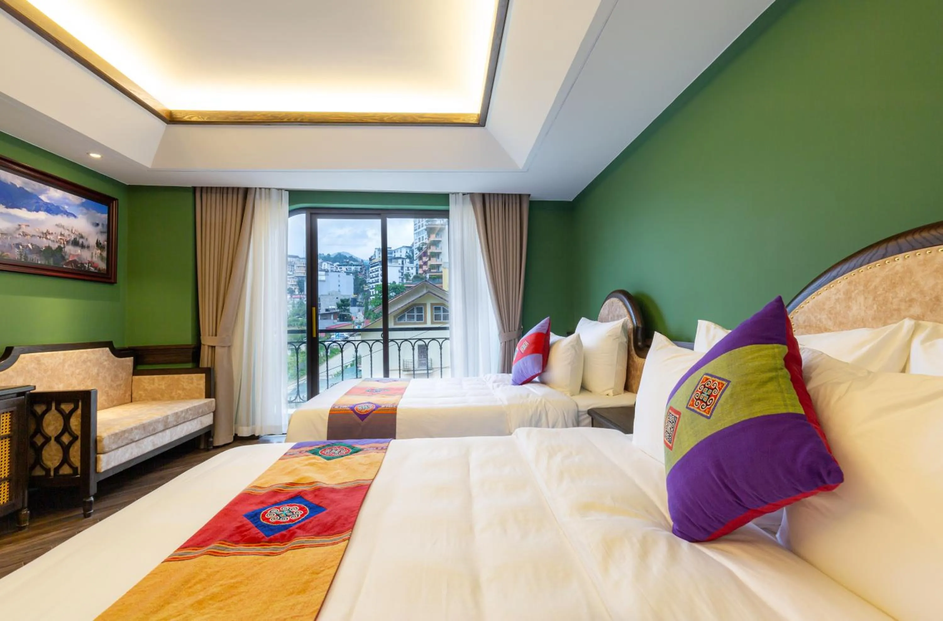 Bed in Fansipan View Hotel