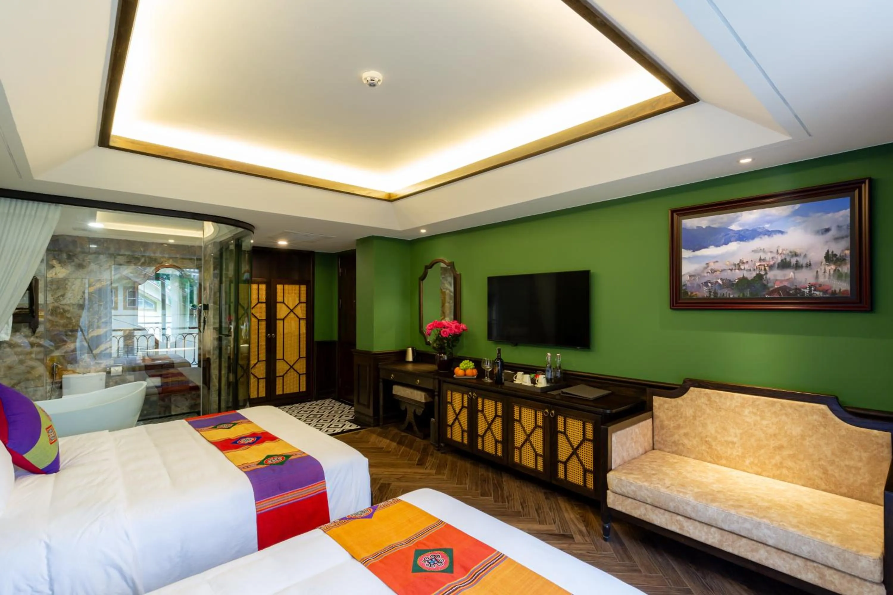 Bed in Fansipan View Hotel