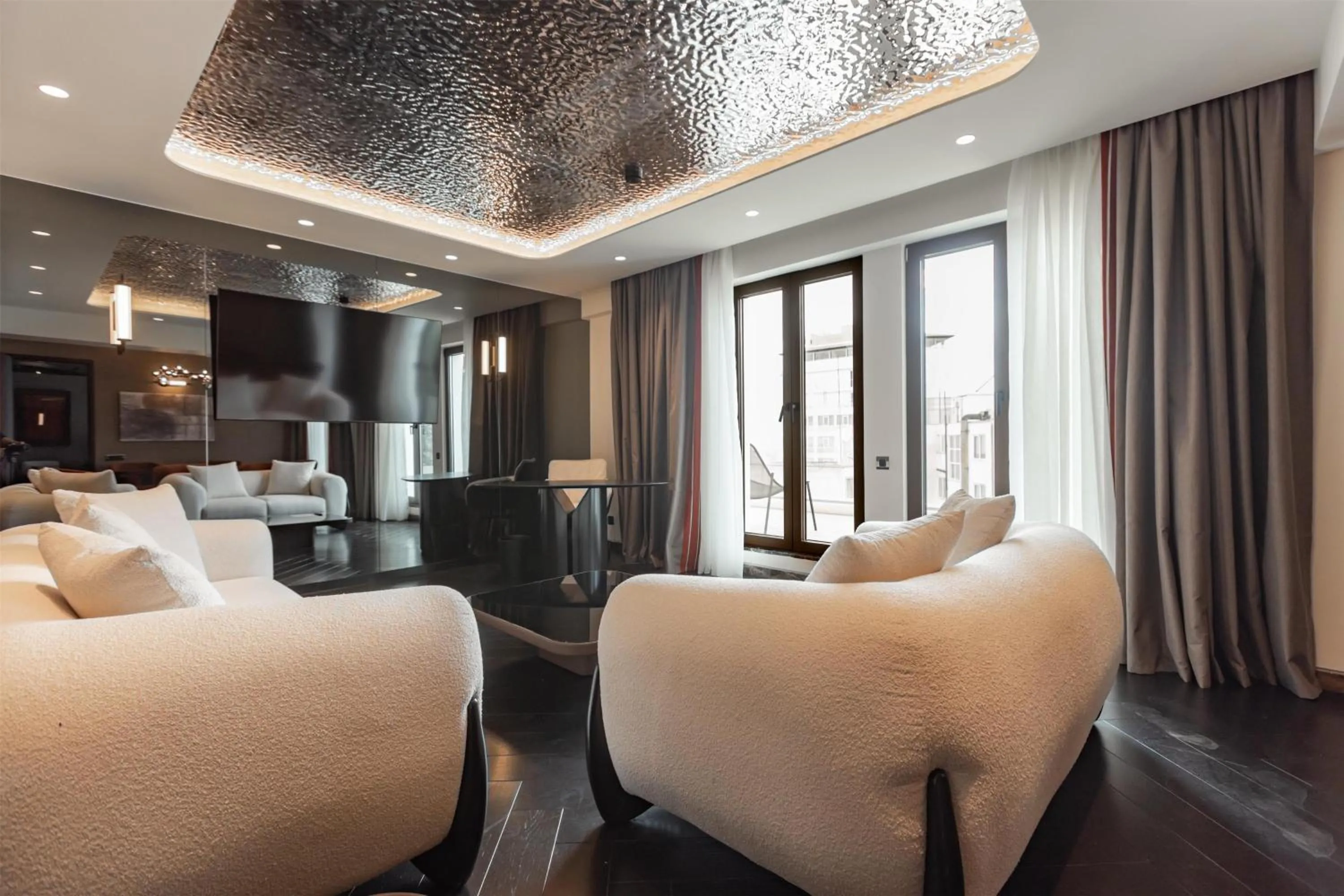 Living room, Bed in Adia Aluma Athens, Curio Collection By Hilton