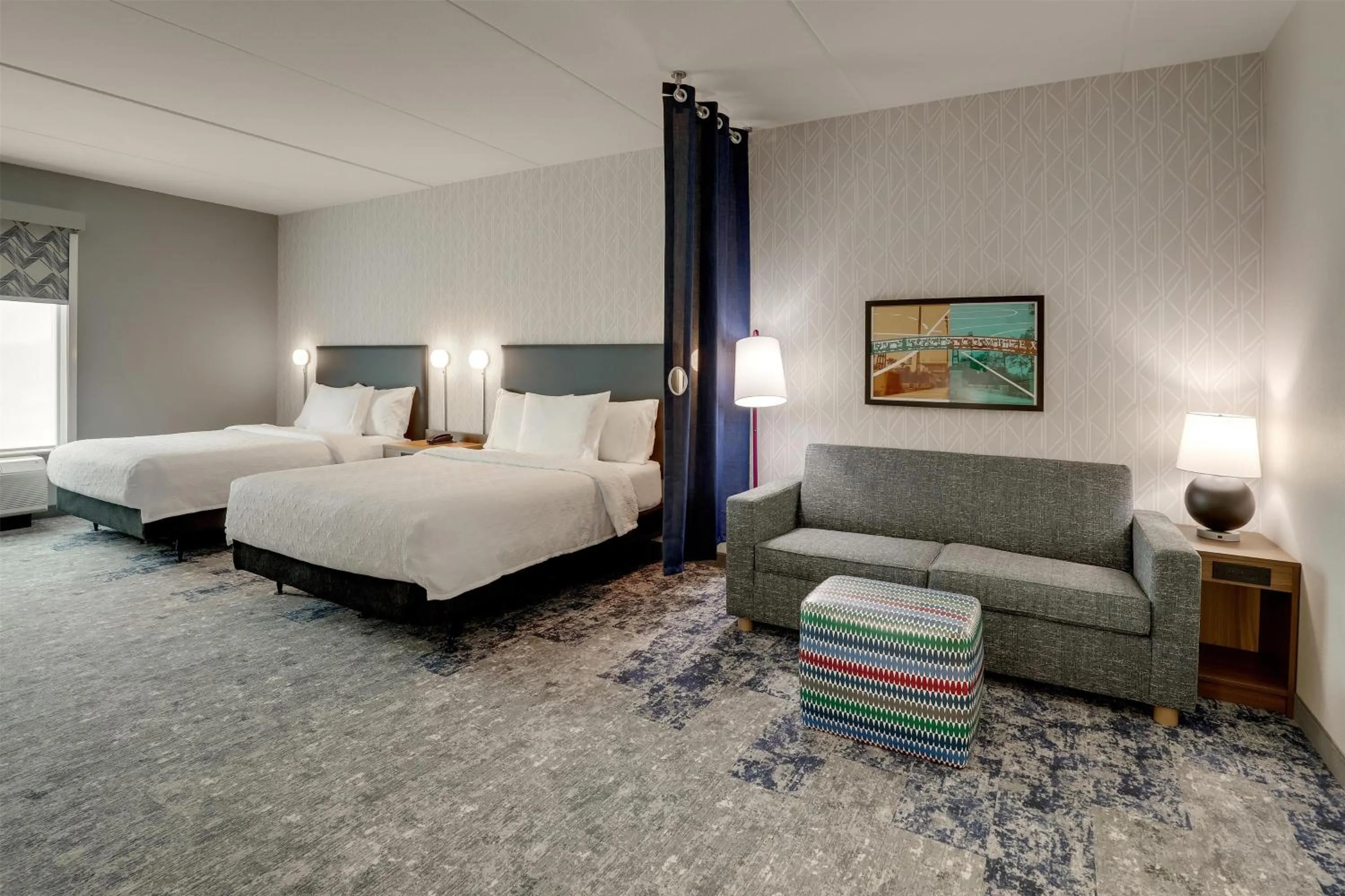 Living room, Bed in Home2 Suites By Hilton Conway, Sc