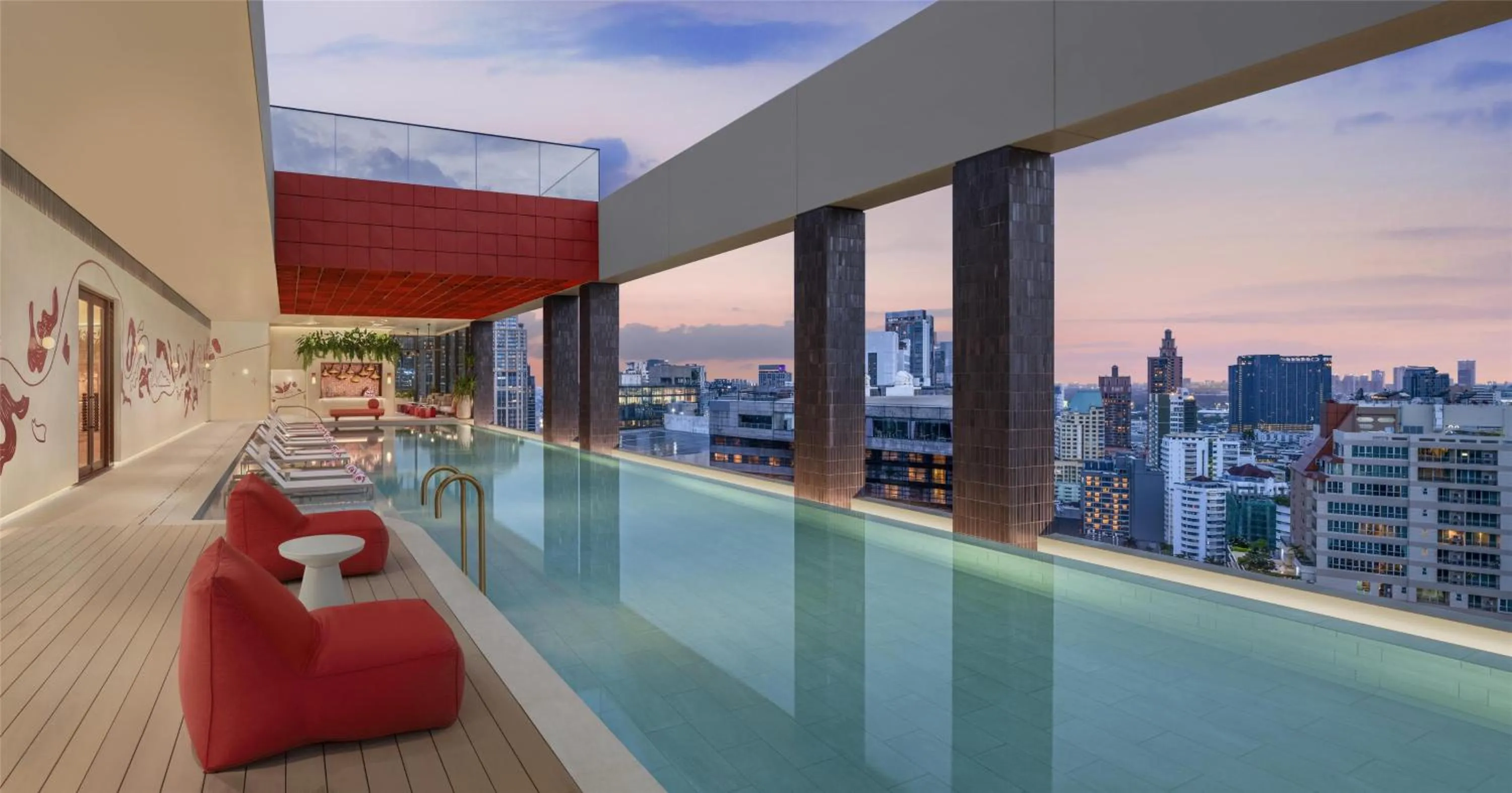 Pool view in Kromo Bangkok, Curio Collection By Hilton