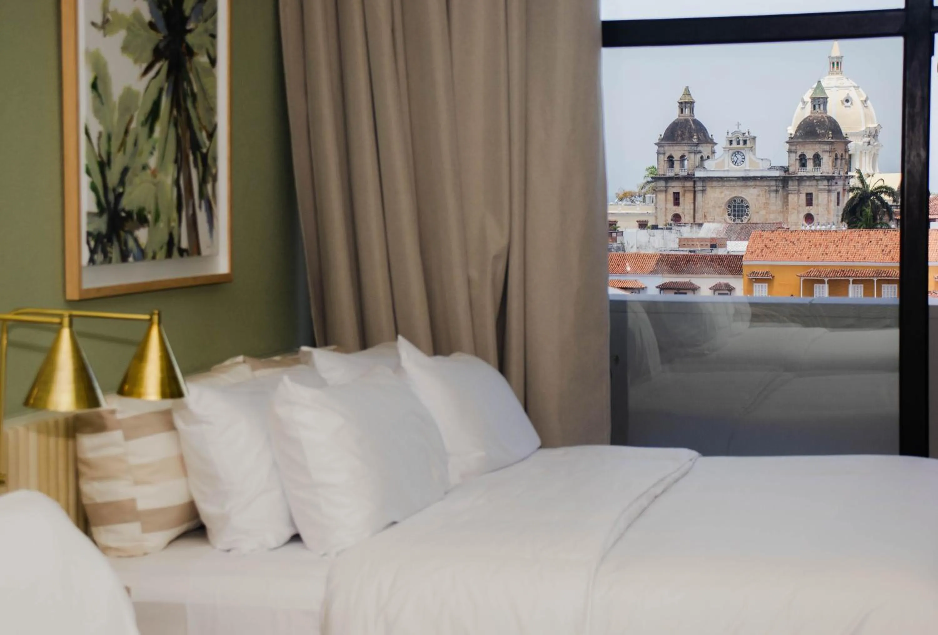 View (from property/room), Bed in Terrazas Hotel Boutique