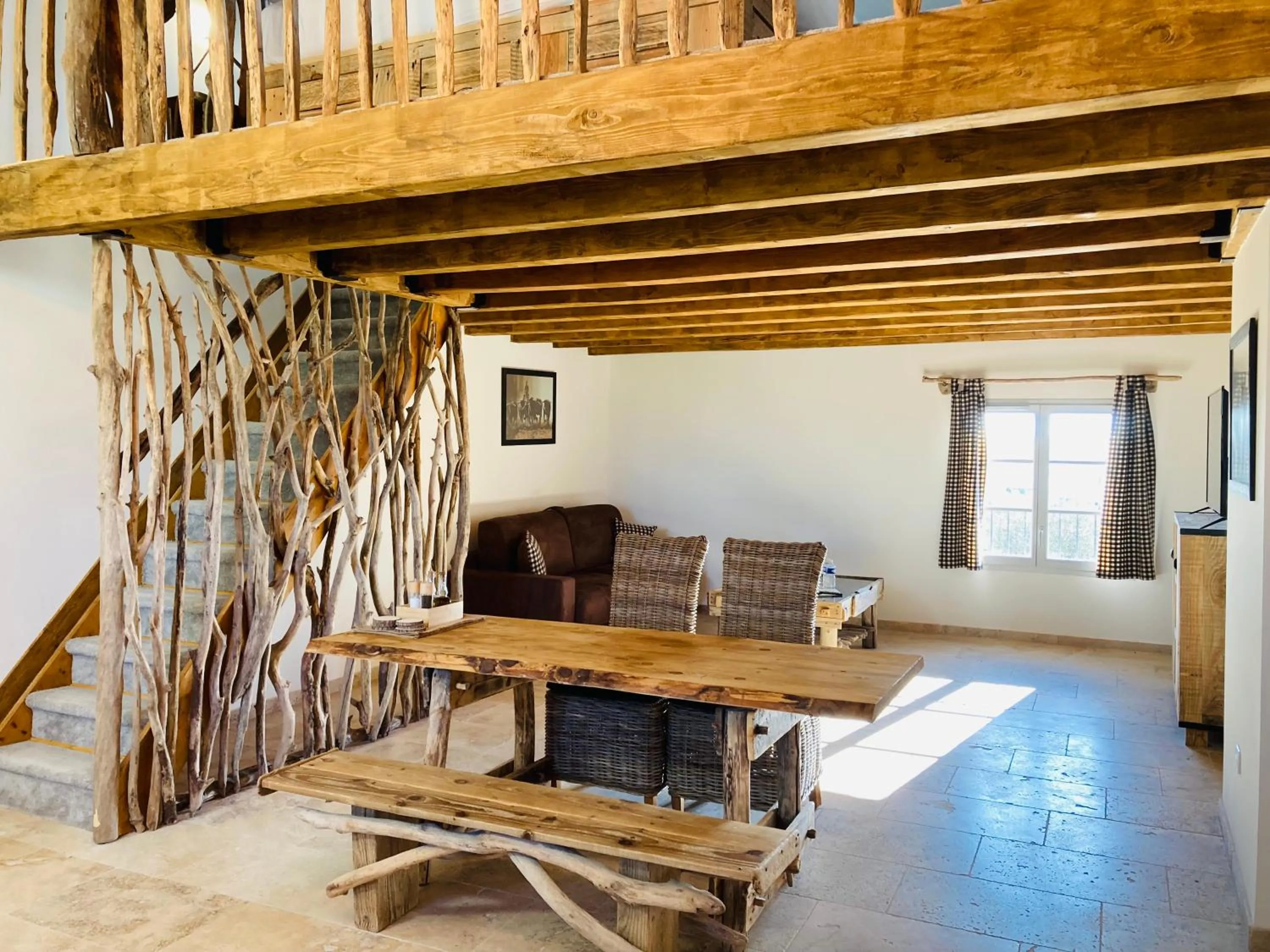 Seating area in Manade des Baumelles