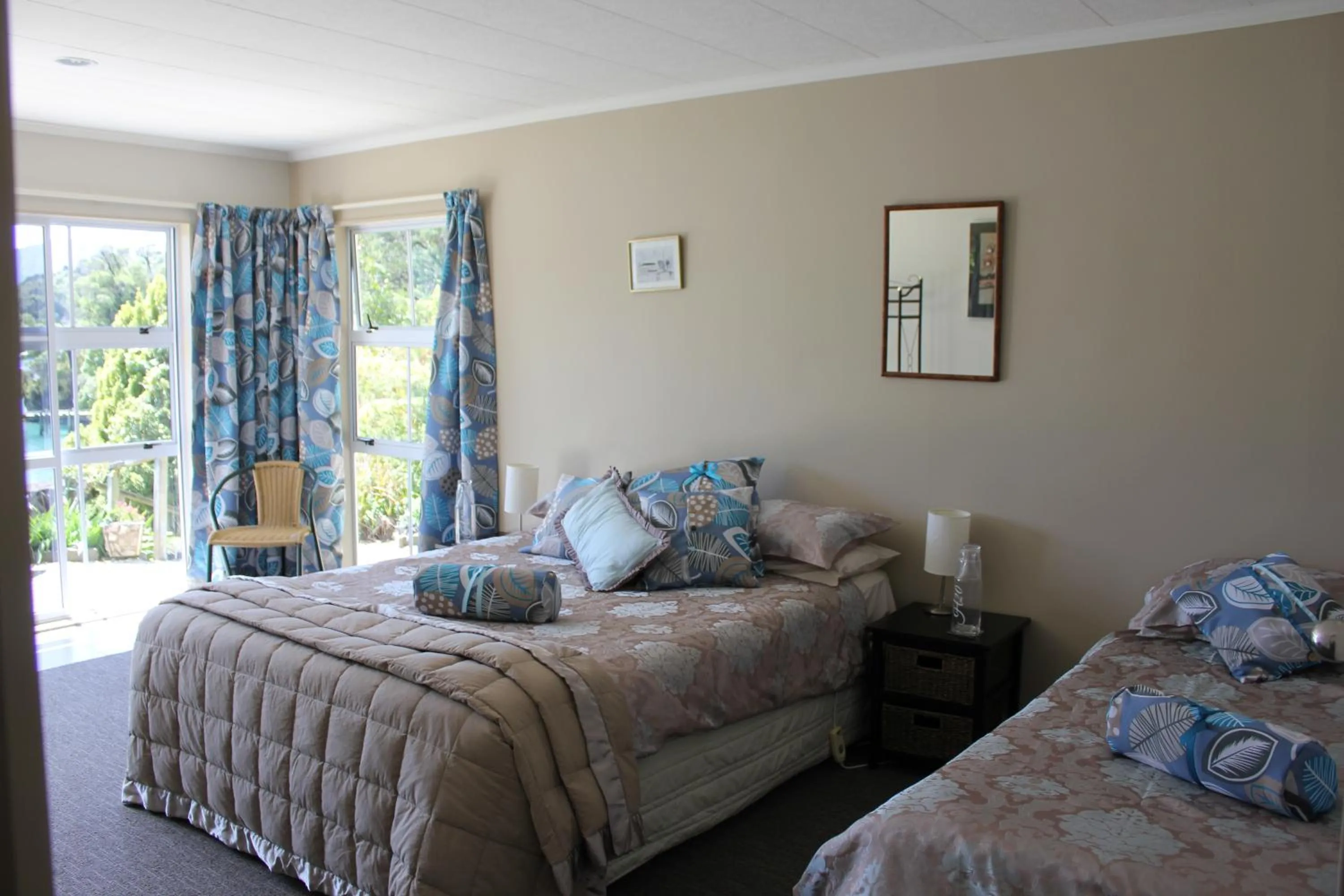 Bed in Te Mahia Bay Resort