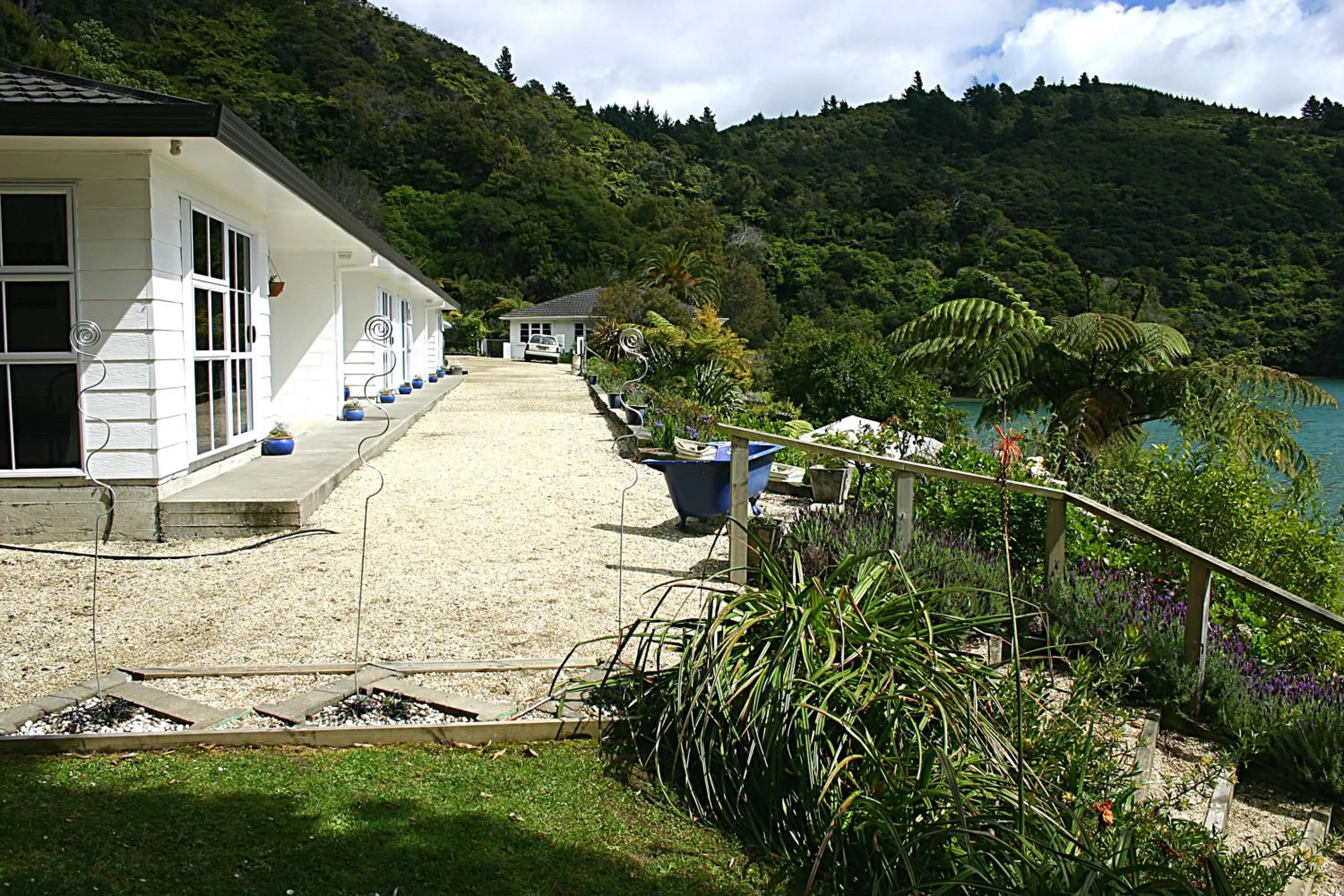 Garden view in Te Mahia Bay Resort