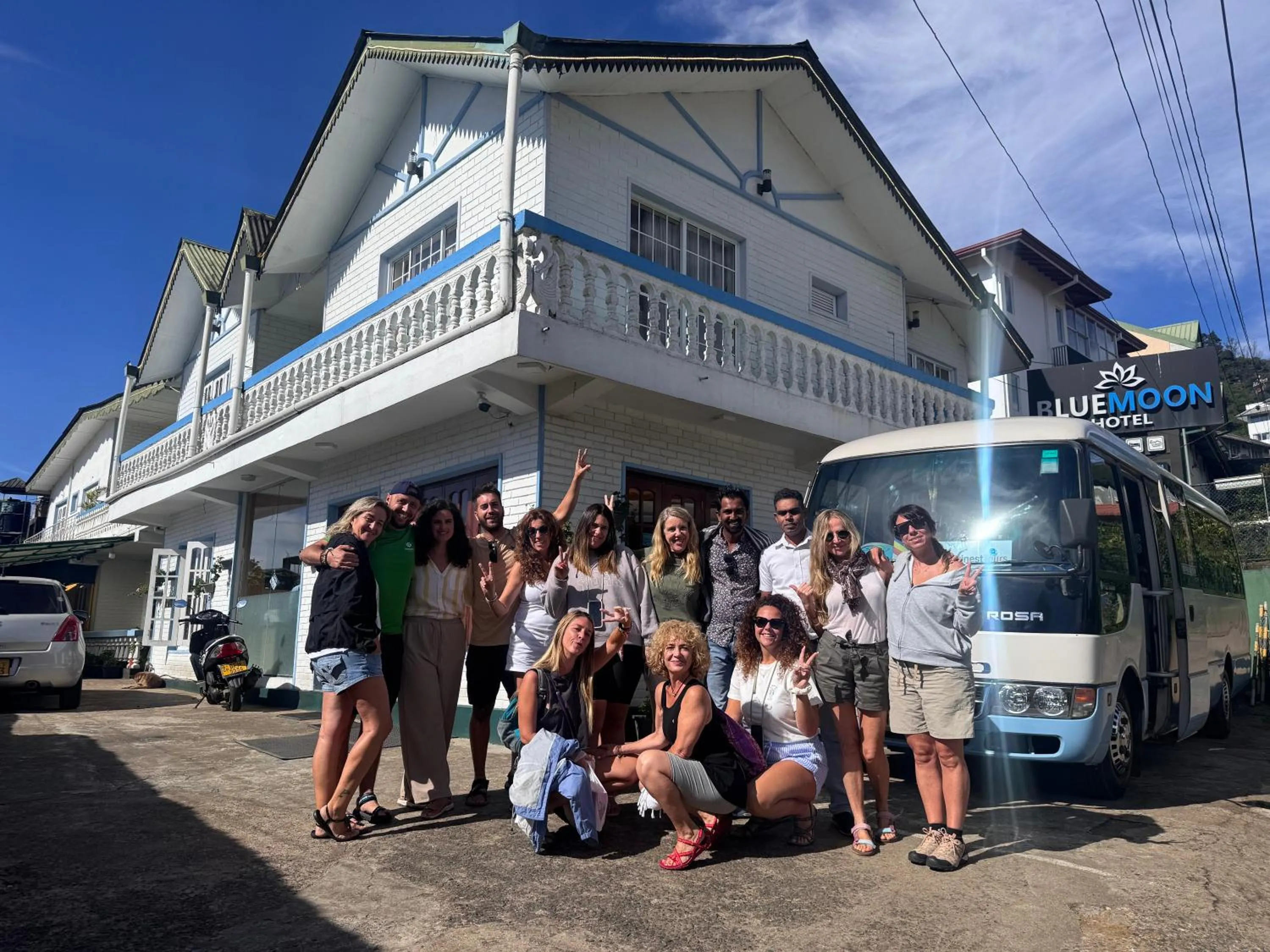 group of guests in Blue Moon Hotel