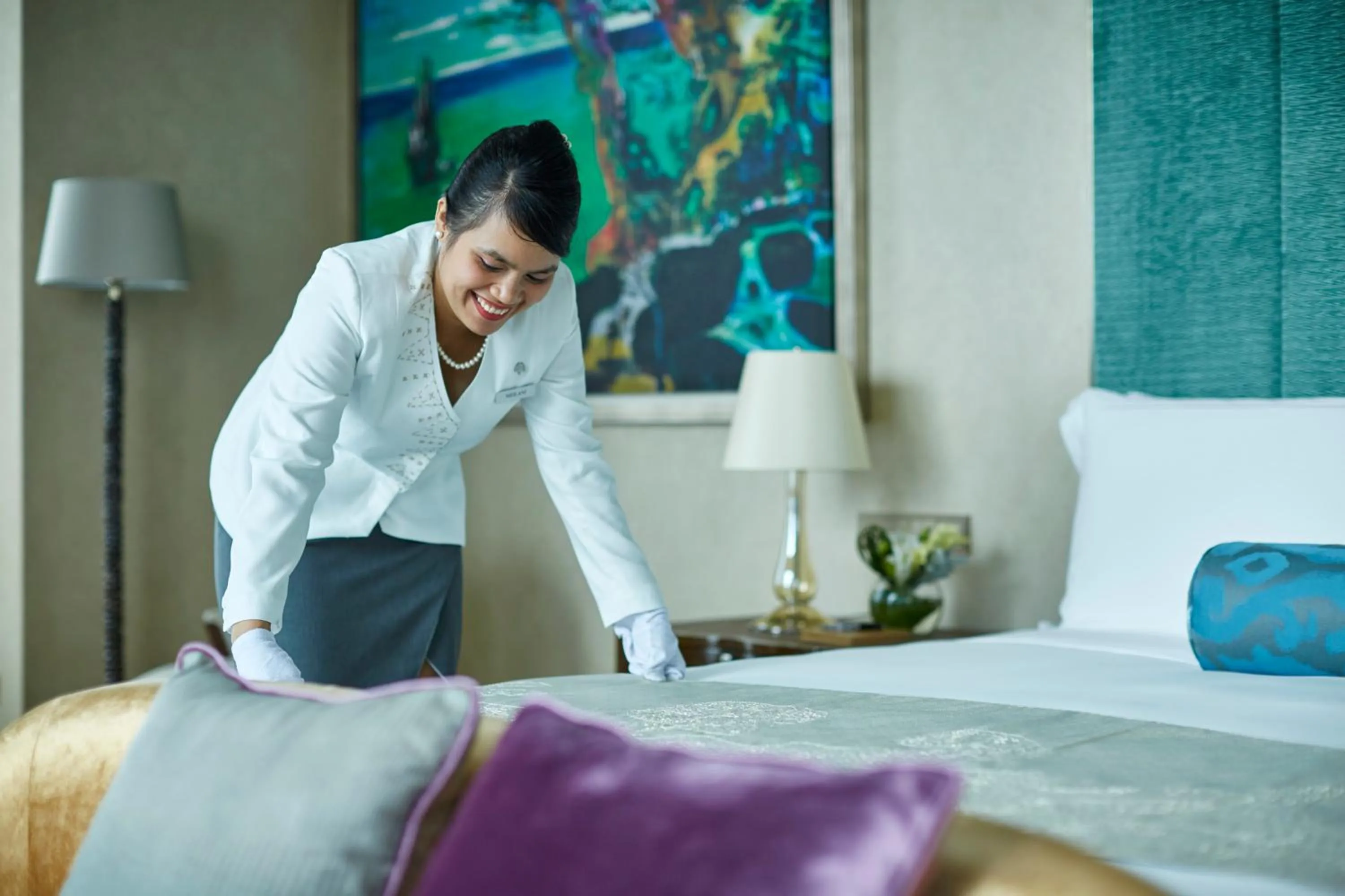 Bedroom, Bed in Raffles Jakarta