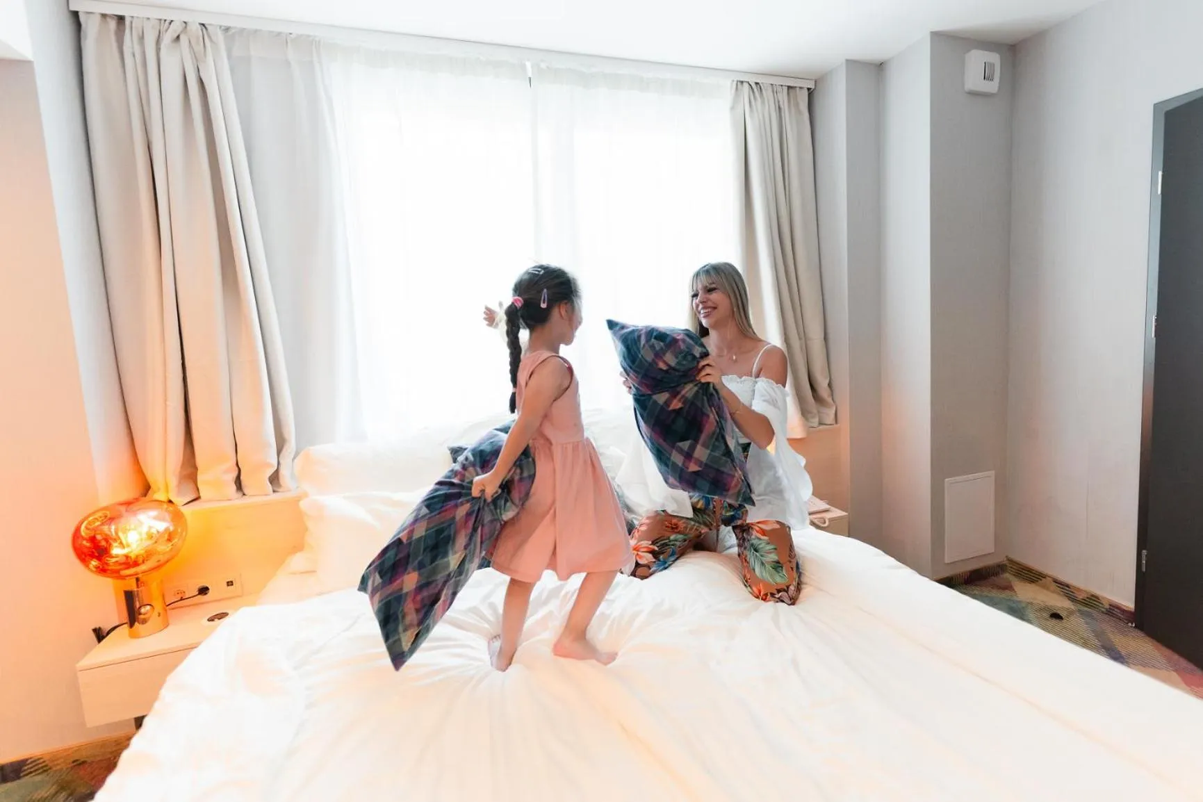 Bed in Science Hotel