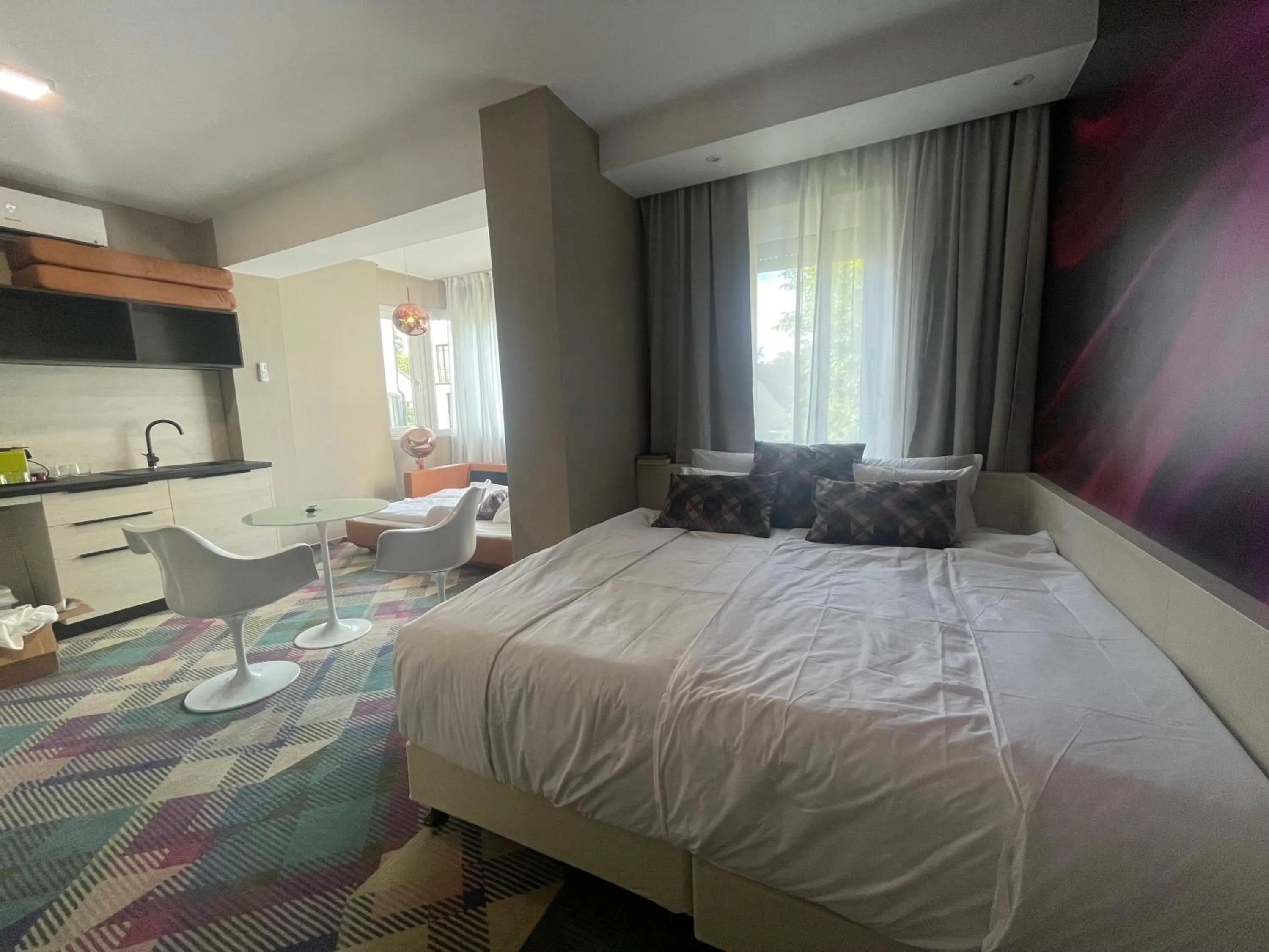 Bed in Science Hotel