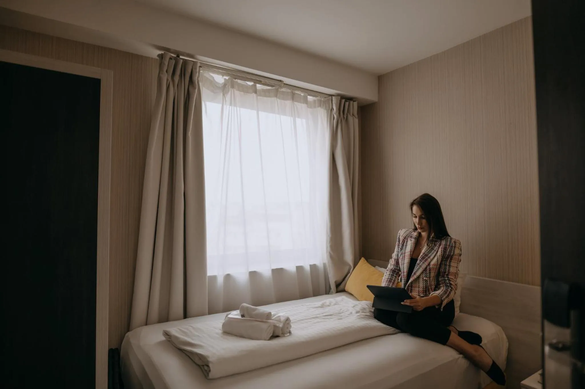 Bed in Science Hotel