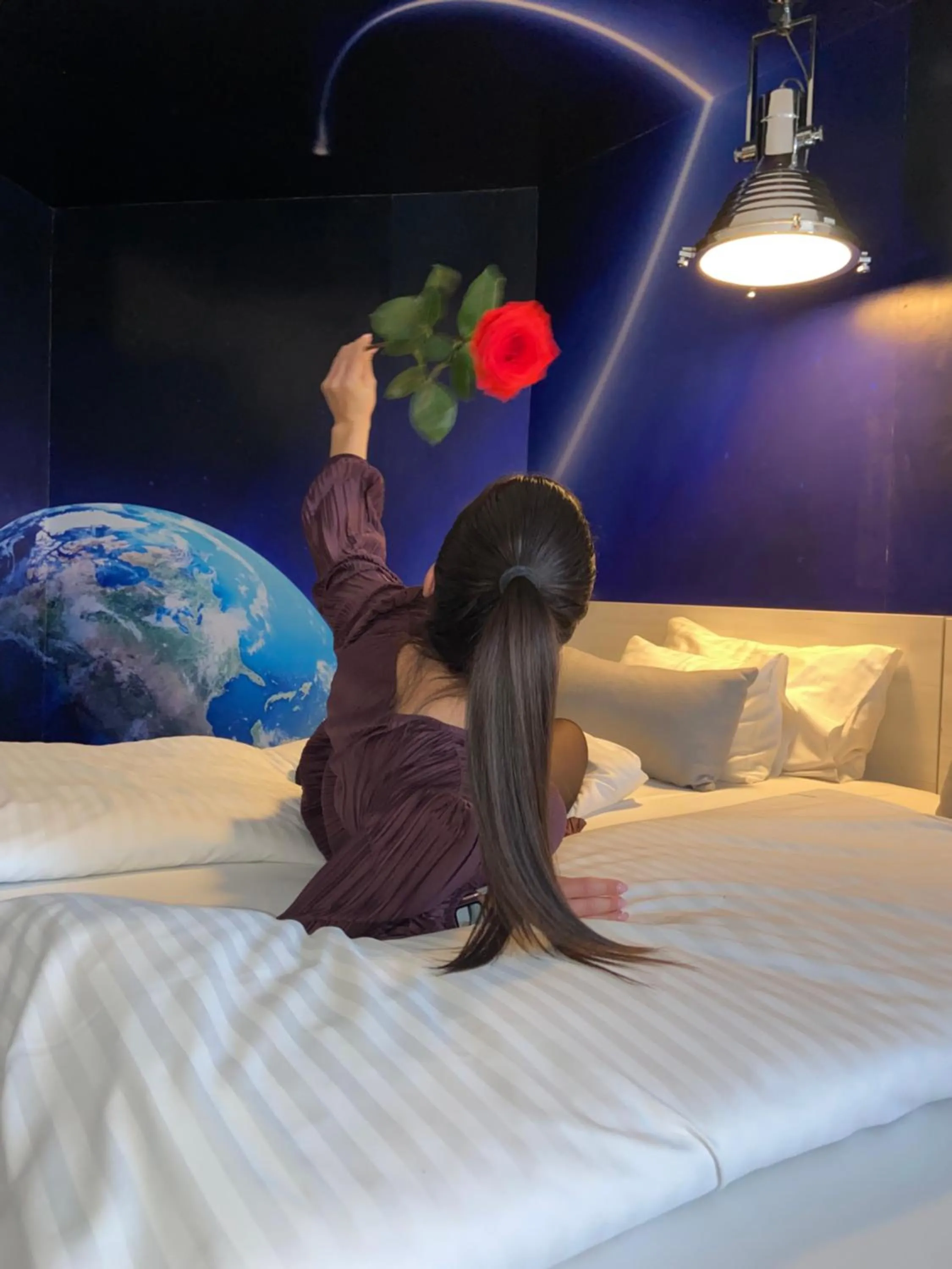 Bed in Science Hotel