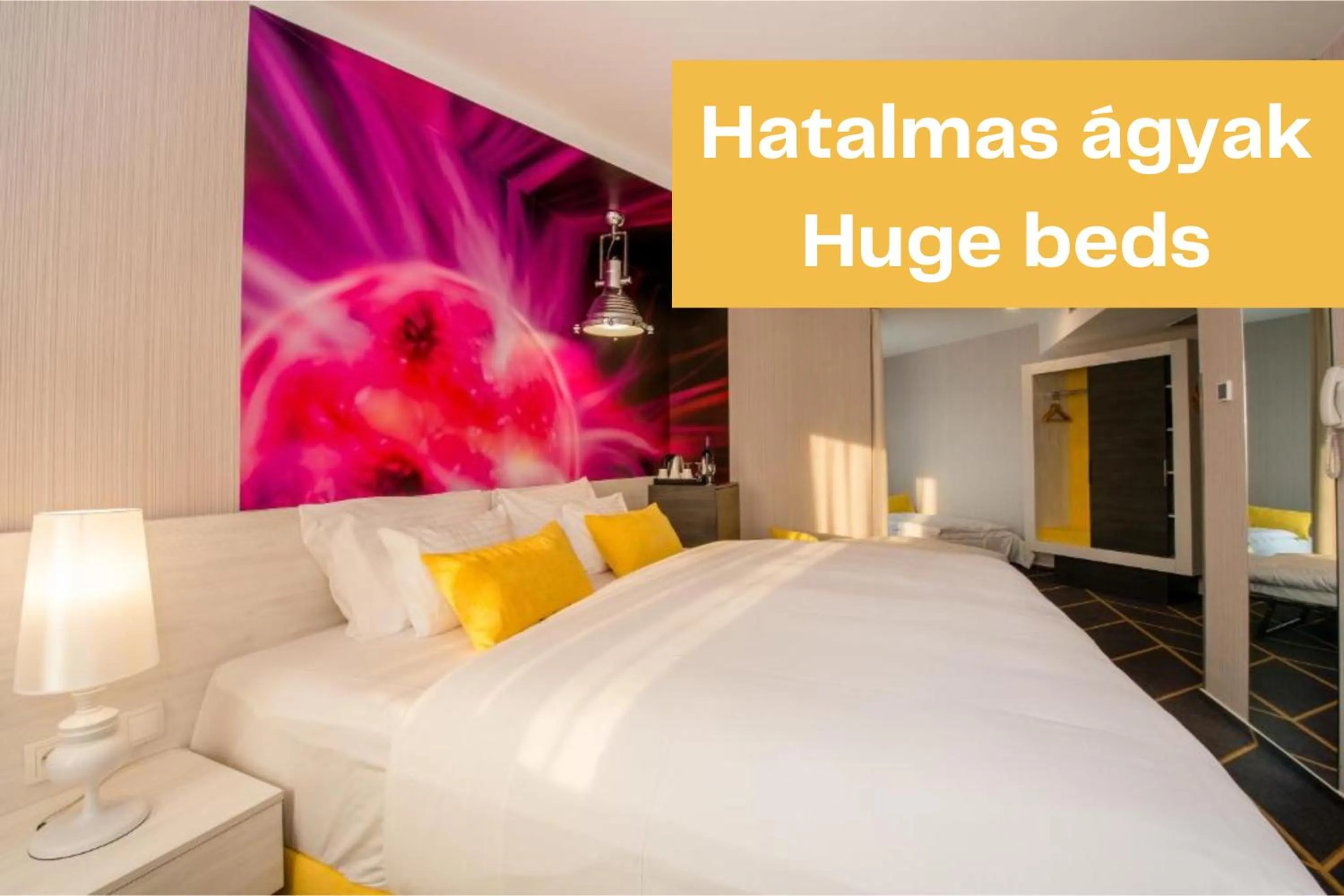 Bed in Science Hotel