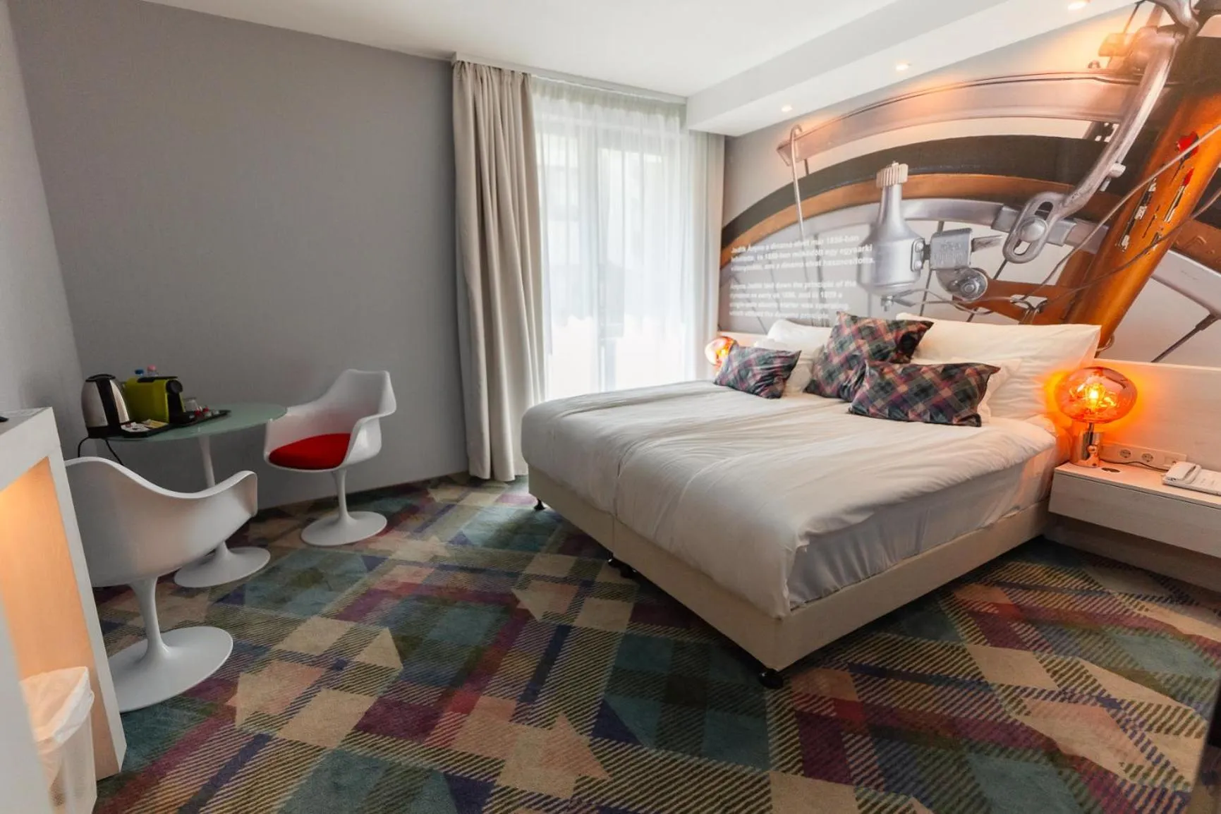 Bed in Science Hotel