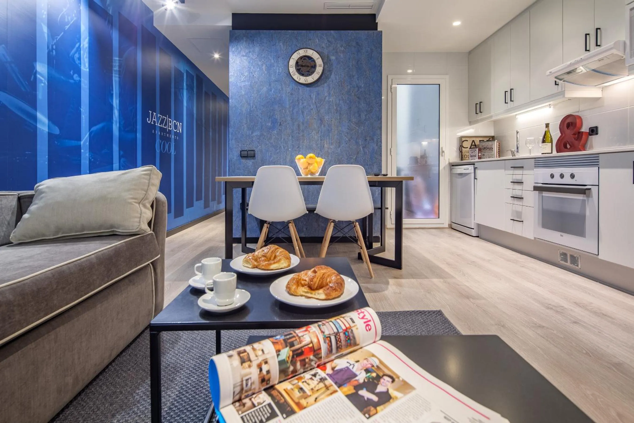 Kitchen or kitchenette in Habitat Apartments Cool Jazz