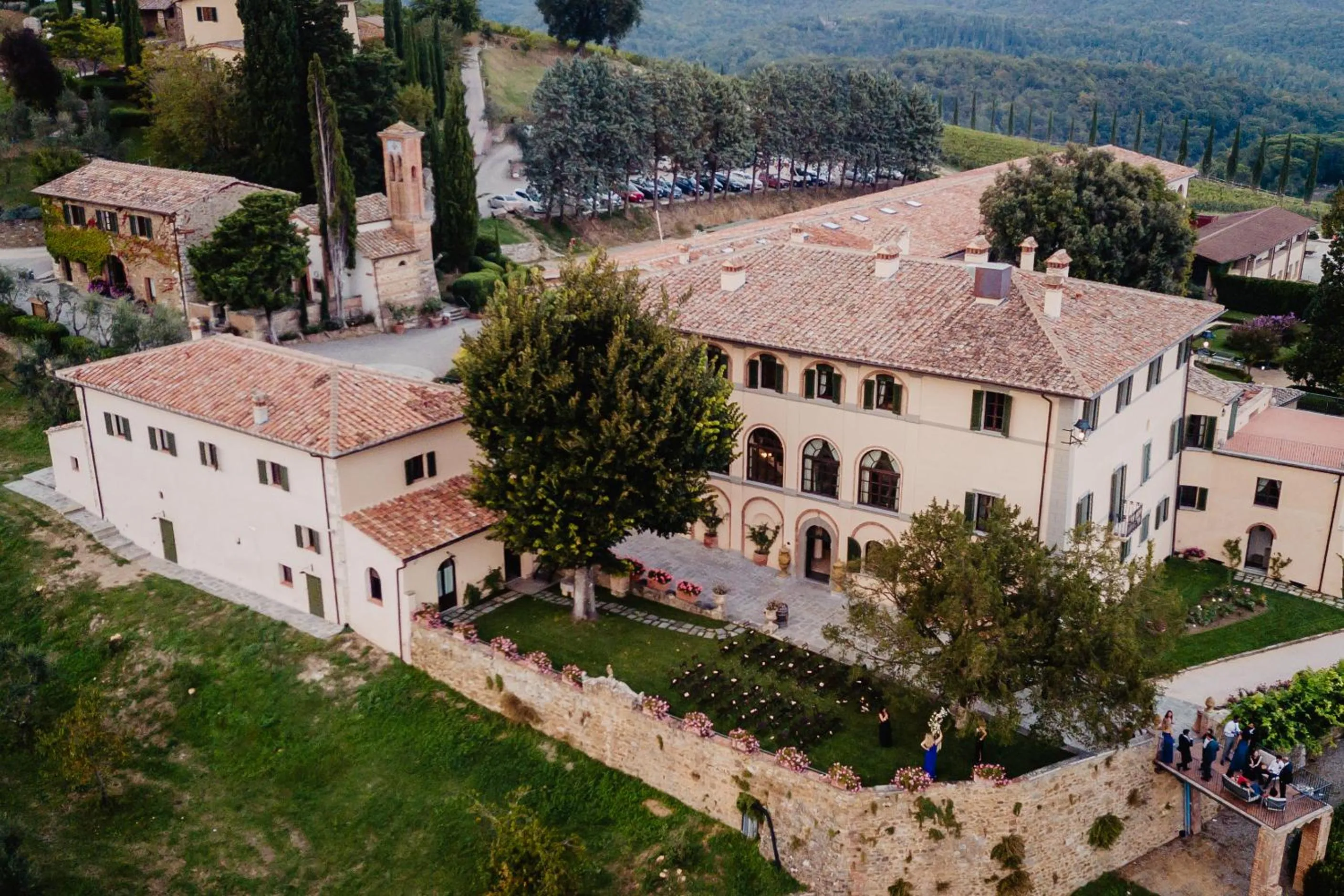 Bird's eye view in Wine Resort Dievole