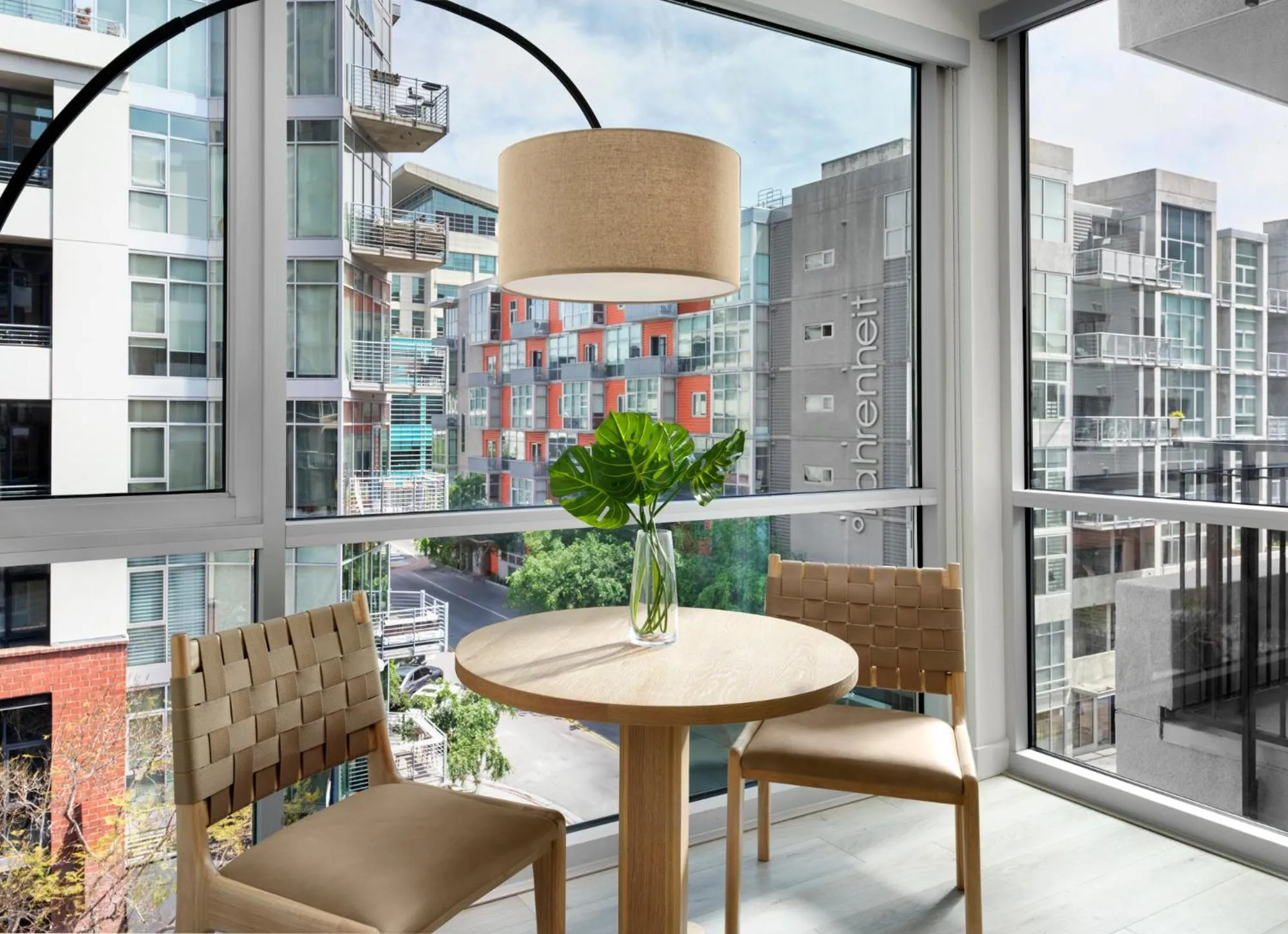 Seating area in Sentral Gaslamp Quarter