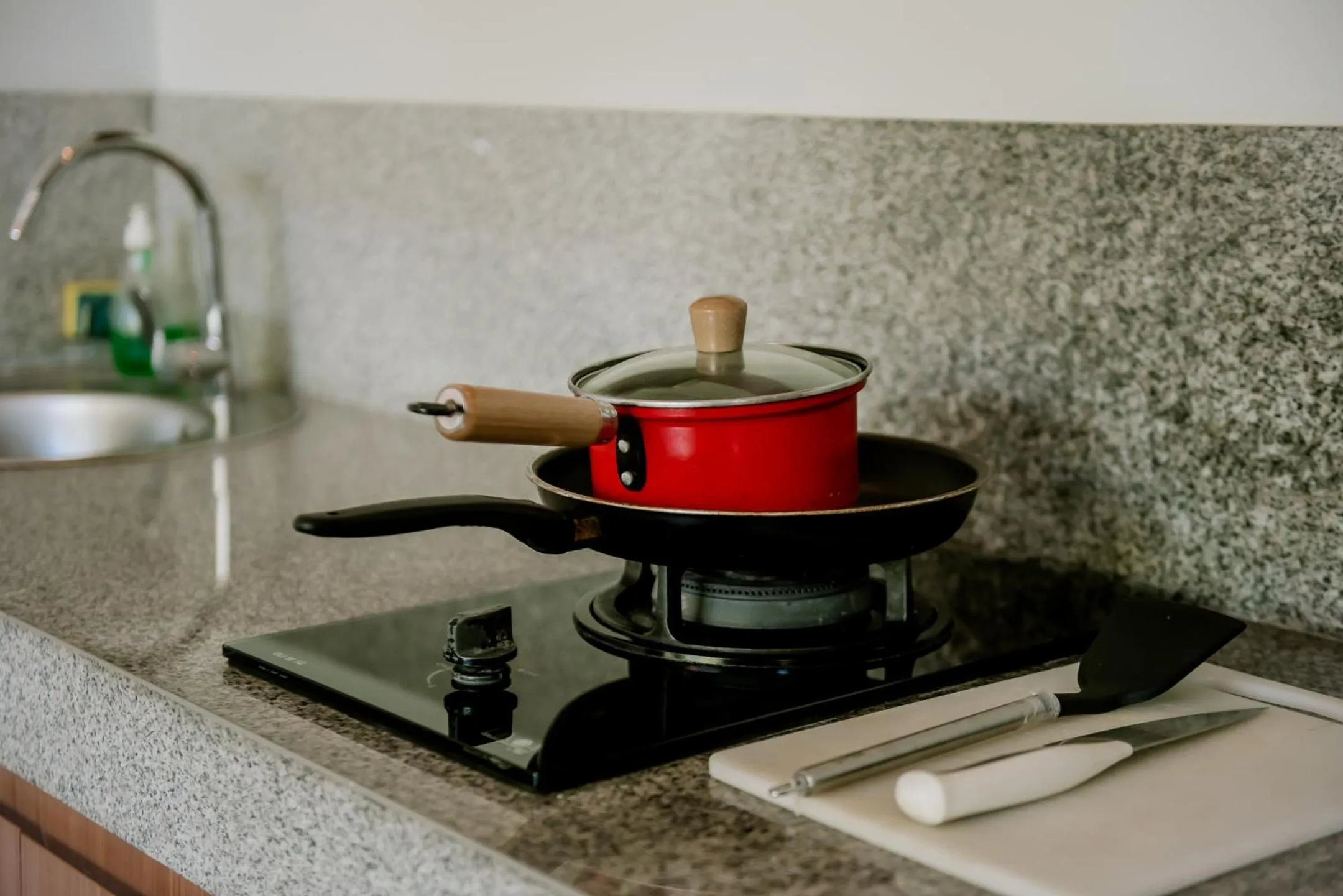 kitchen in Prema Ubud Villas