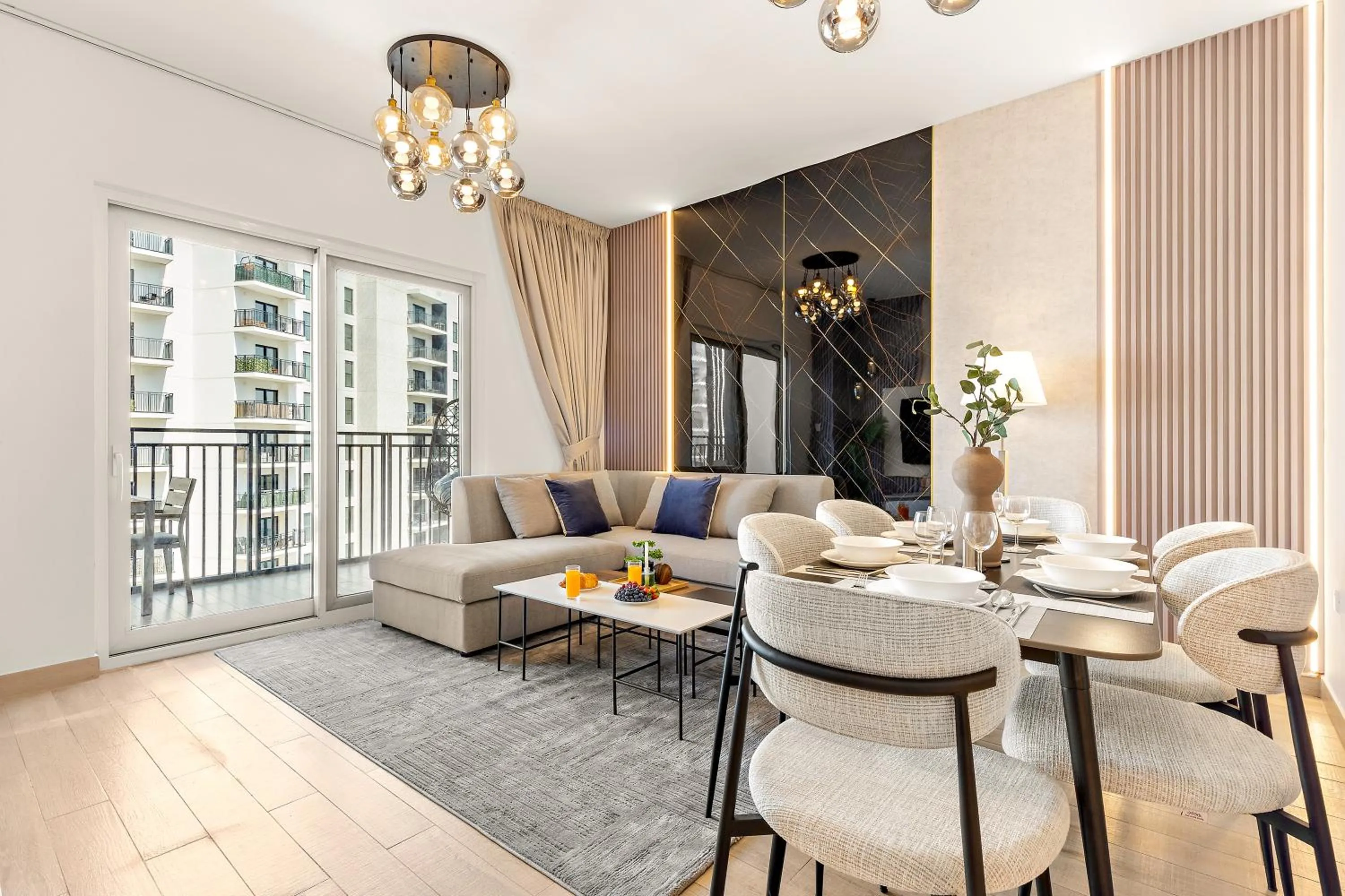 Living room in Desert Key - Perfectly Located Yas Island Premier Apts