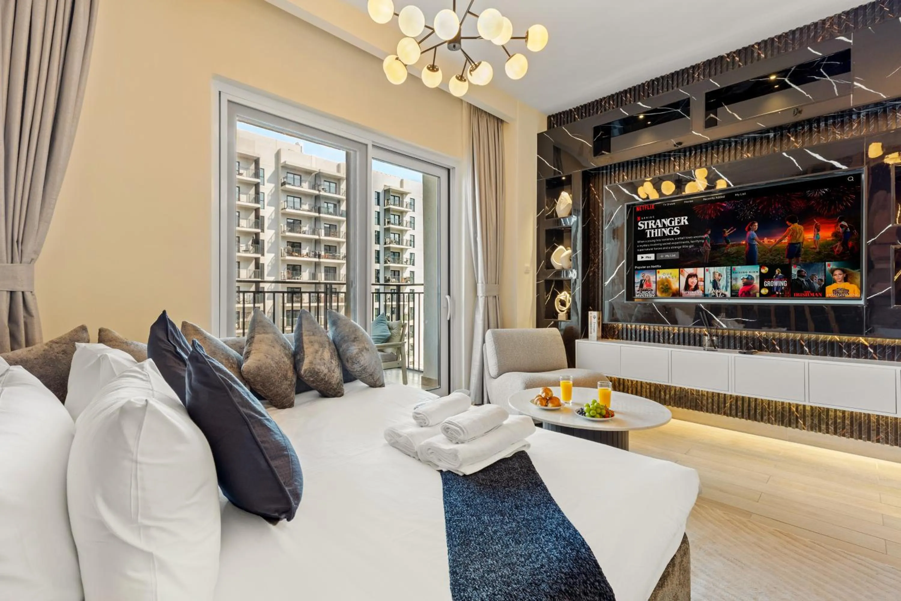 Living room in Desert Key - Perfectly Located Yas Island Premier Apts