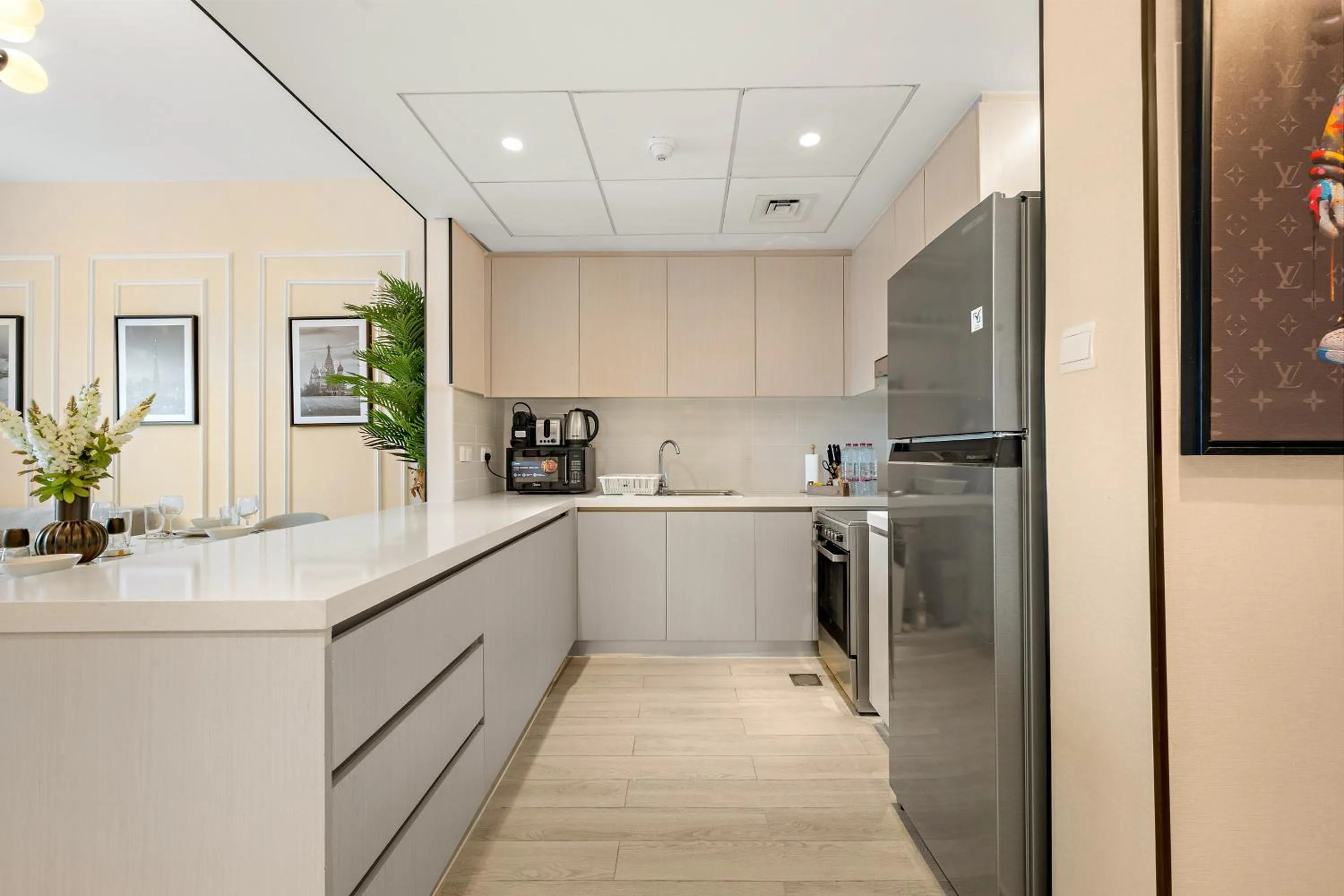 Kitchen or kitchenette in Desert Key - Perfectly Located Yas Island Premier Apts