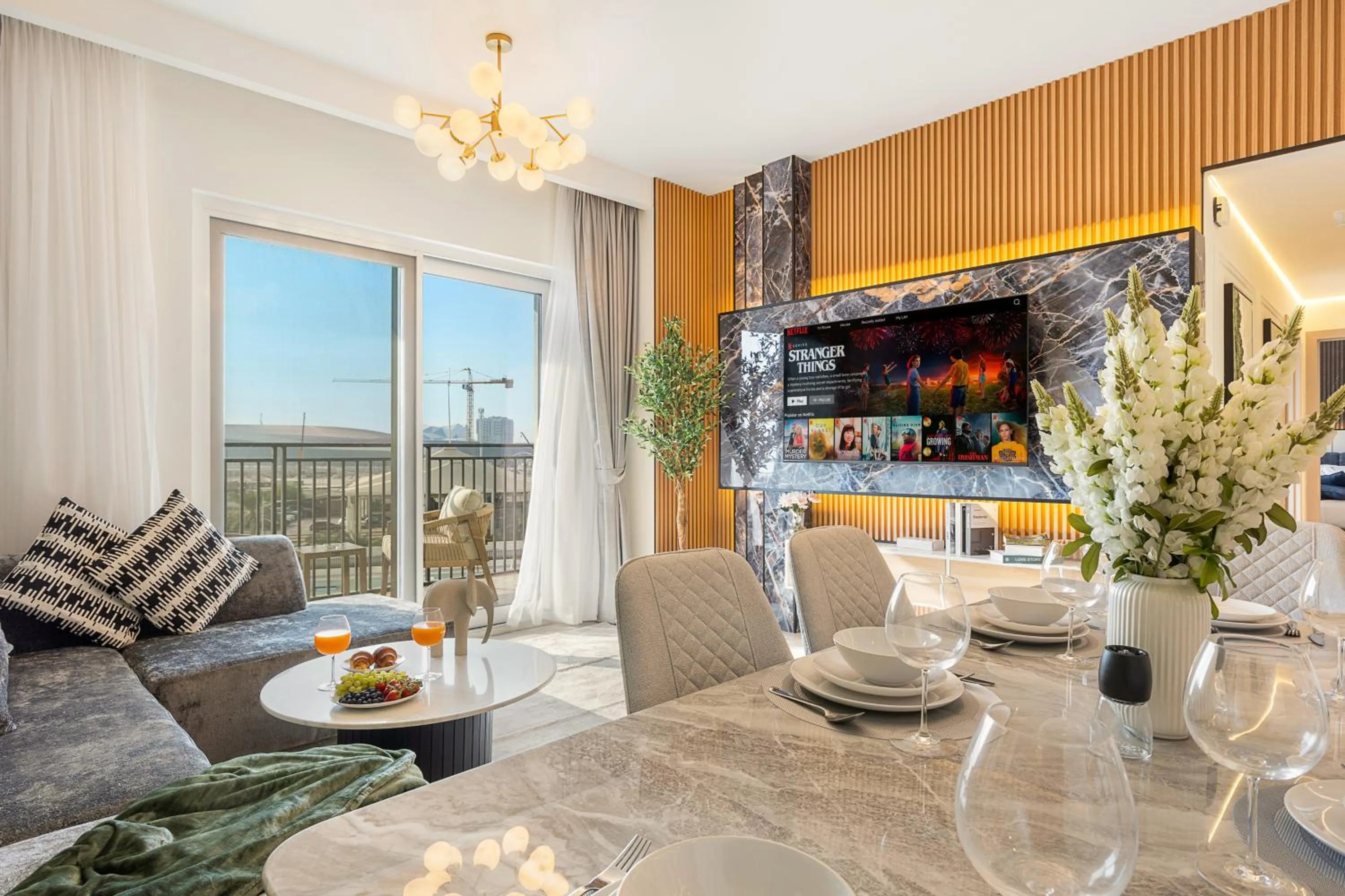 Living room in Desert Key - Perfectly Located Yas Island Premier Apts