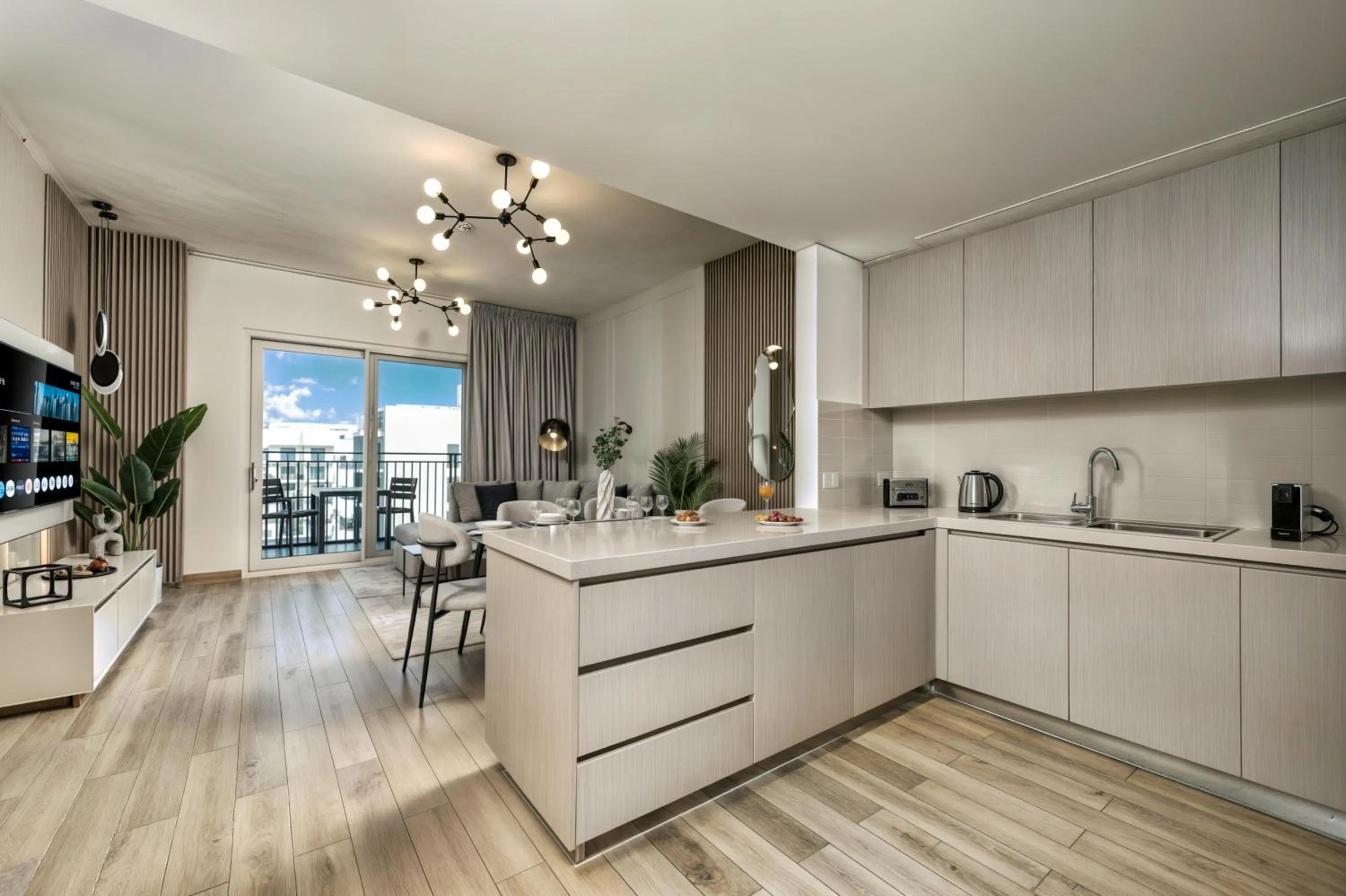 Kitchen or kitchenette in Desert Key - Perfectly Located Yas Island Premier Apts