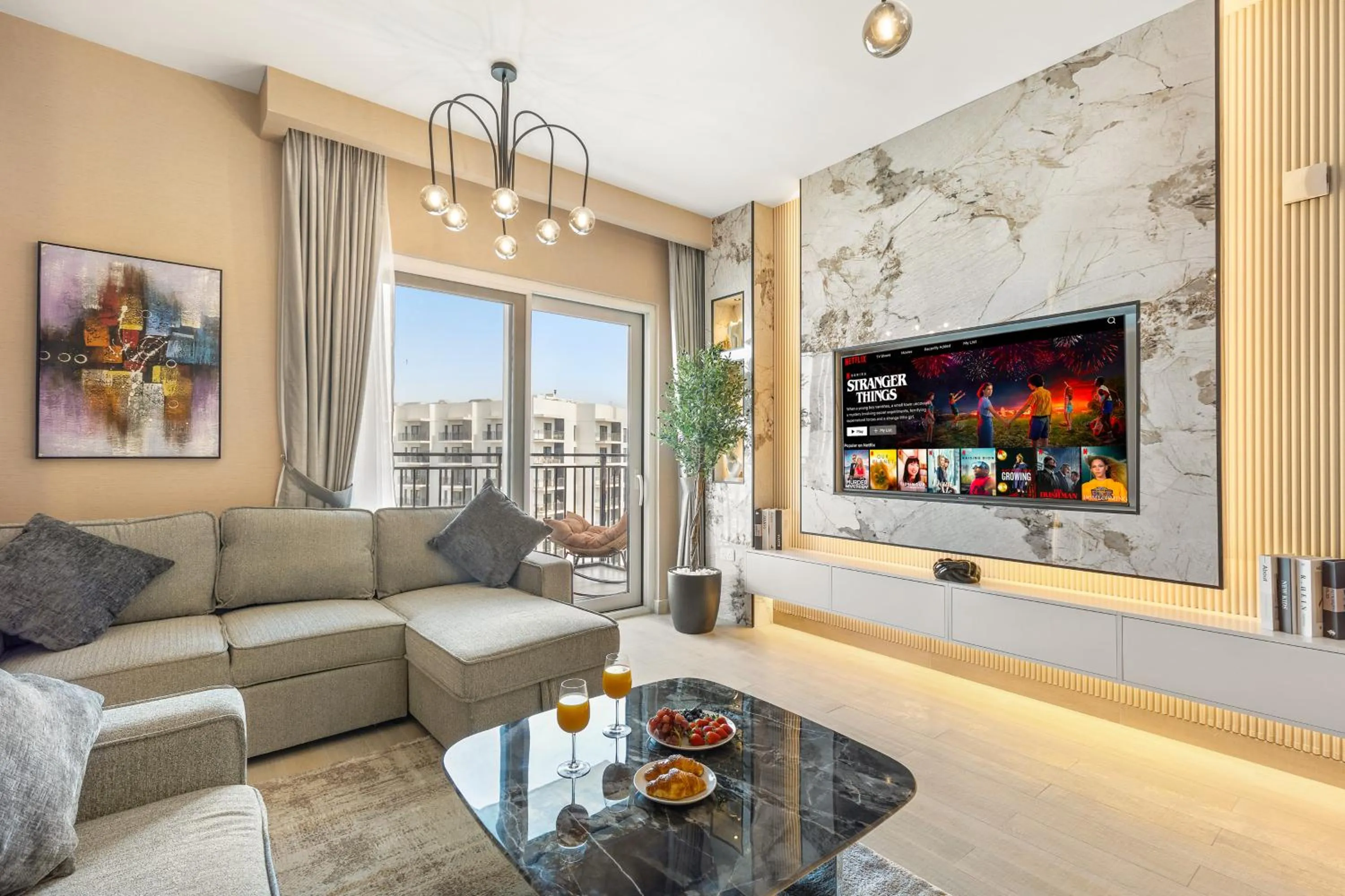 Living room in Desert Key - Perfectly Located Yas Island Premier Apts