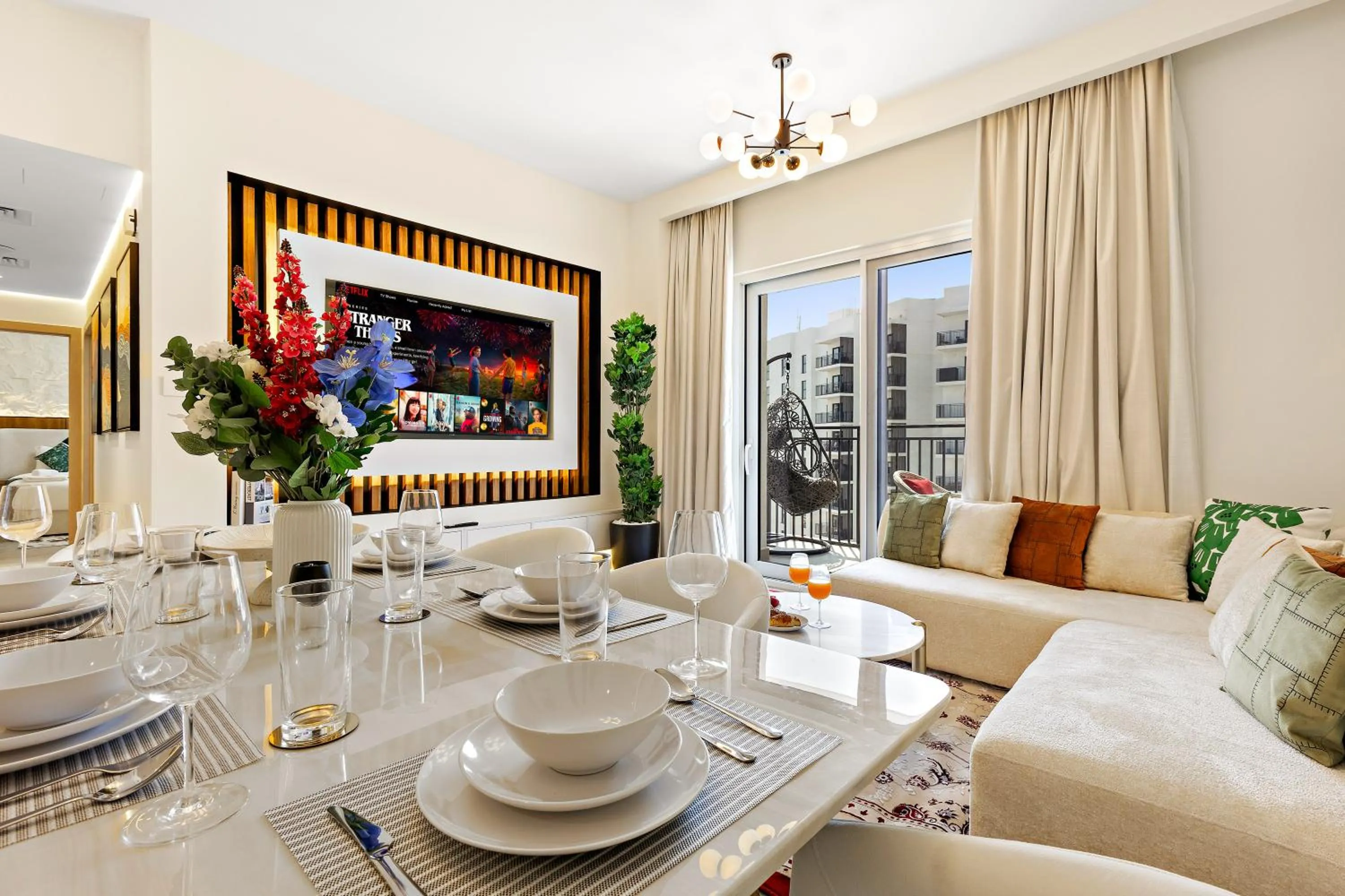 Living room in Desert Key - Perfectly Located Yas Island Premier Apts