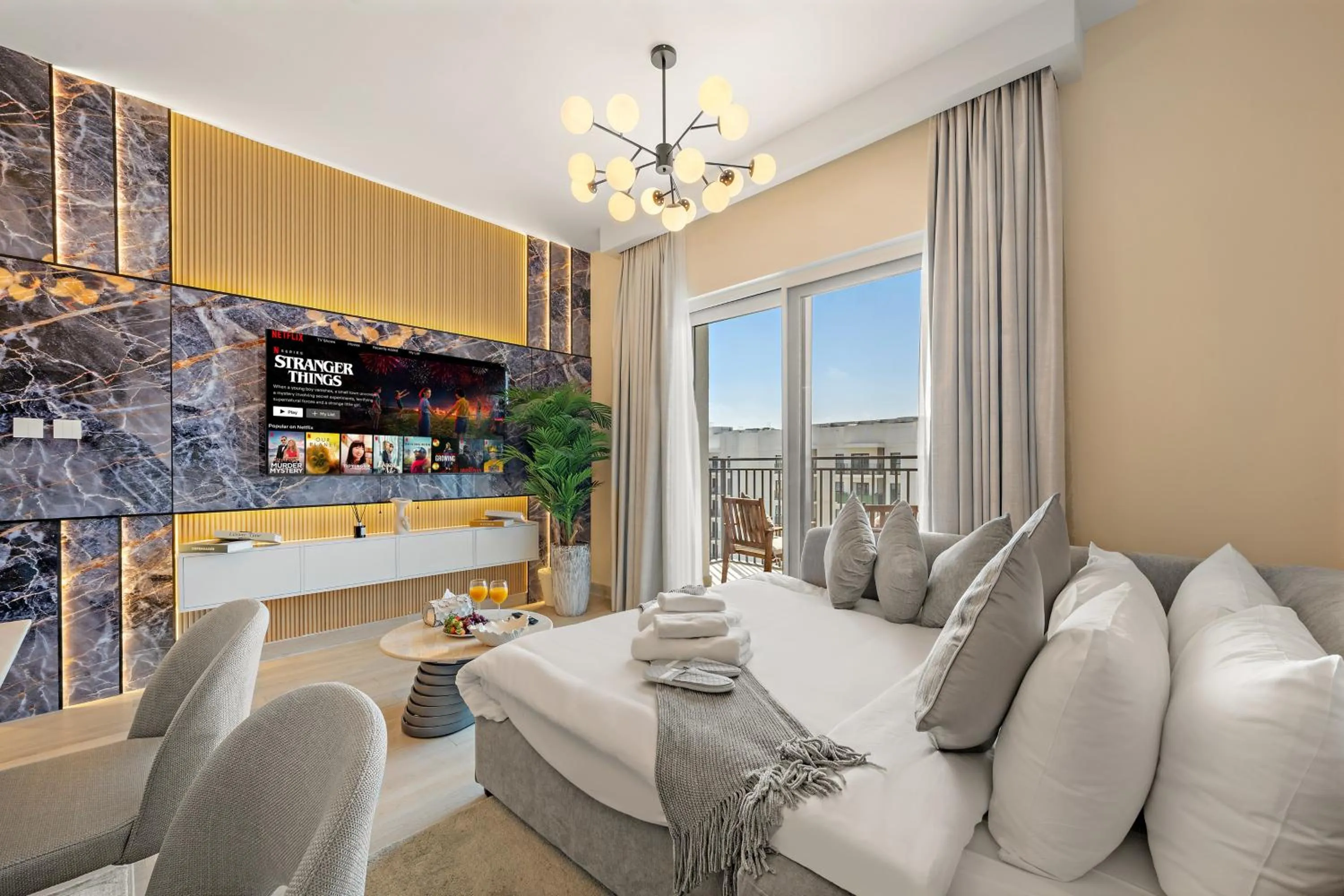 Living room in Desert Key - Perfectly Located Yas Island Premier Apts