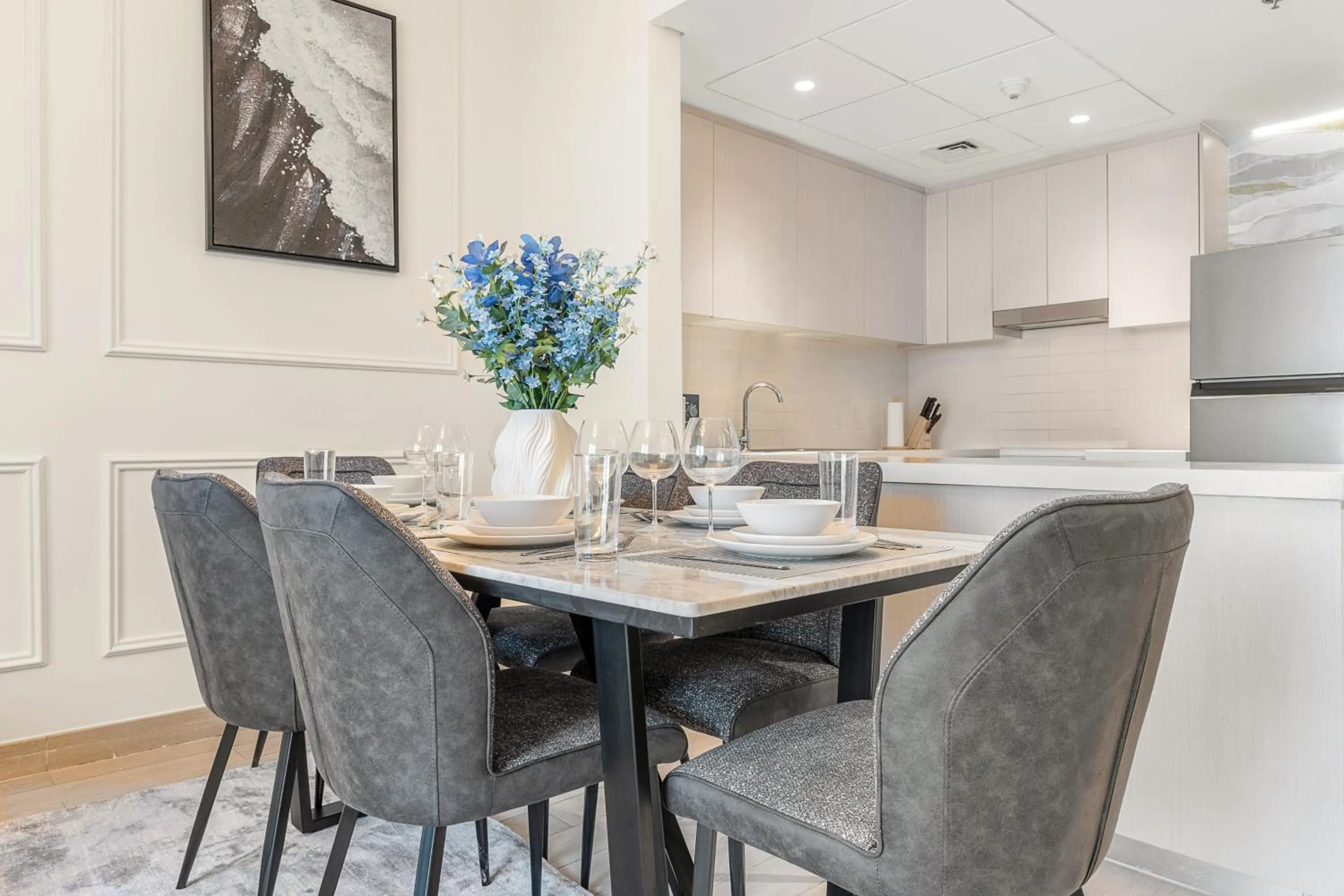 Dining area in Desert Key - Perfectly Located Yas Island Premier Apts