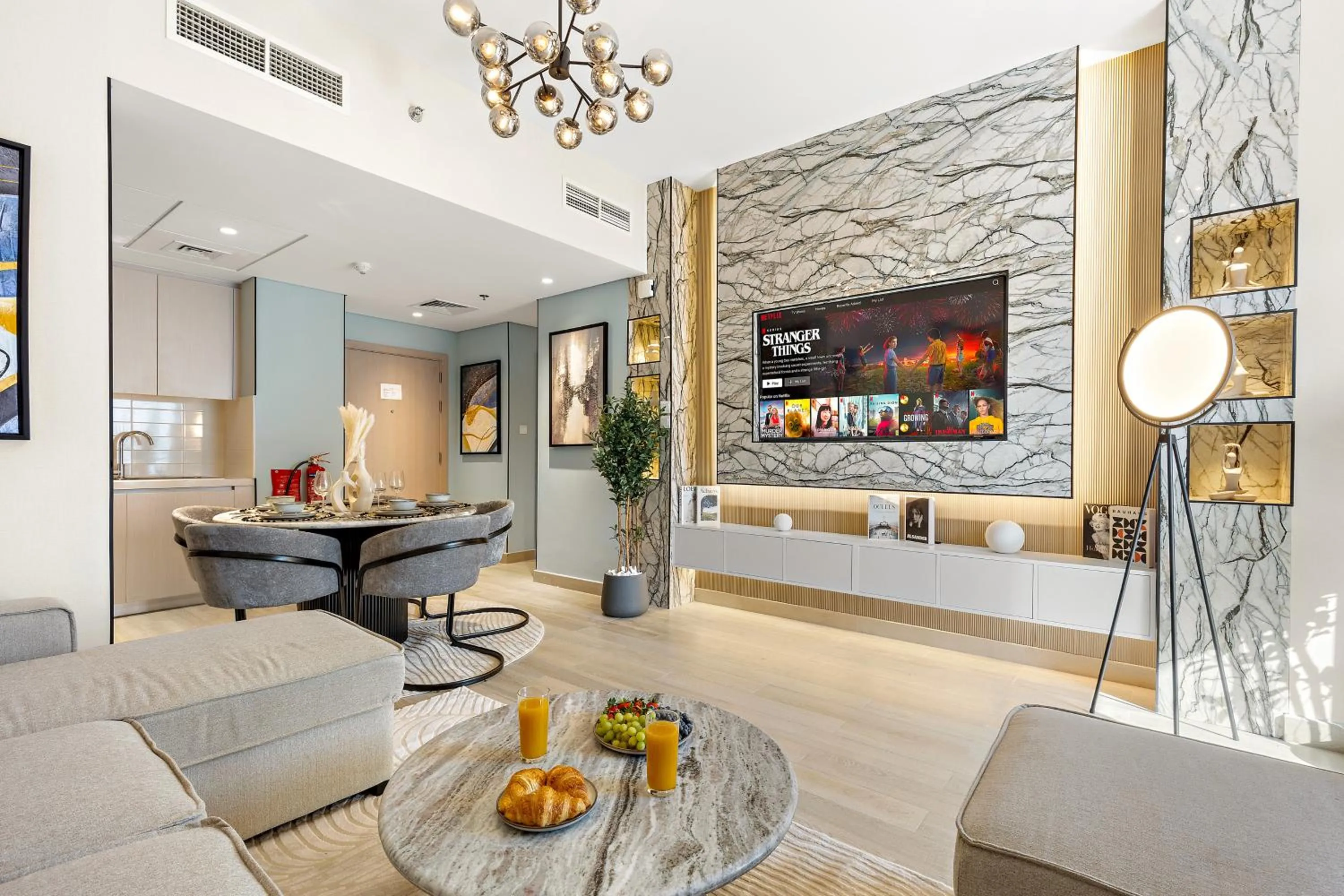 Living room in Desert Key - Perfectly Located Yas Island Premier Apts