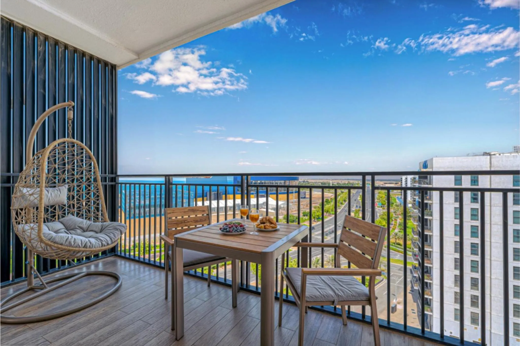 Balcony/Terrace in Desert Key - Perfectly Located Yas Island Premier Apts